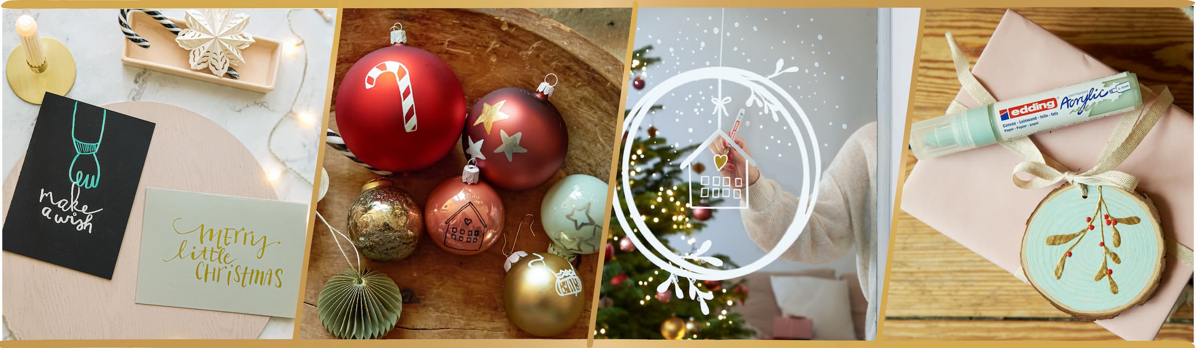 Collage aus weihnachtsideen mit edding