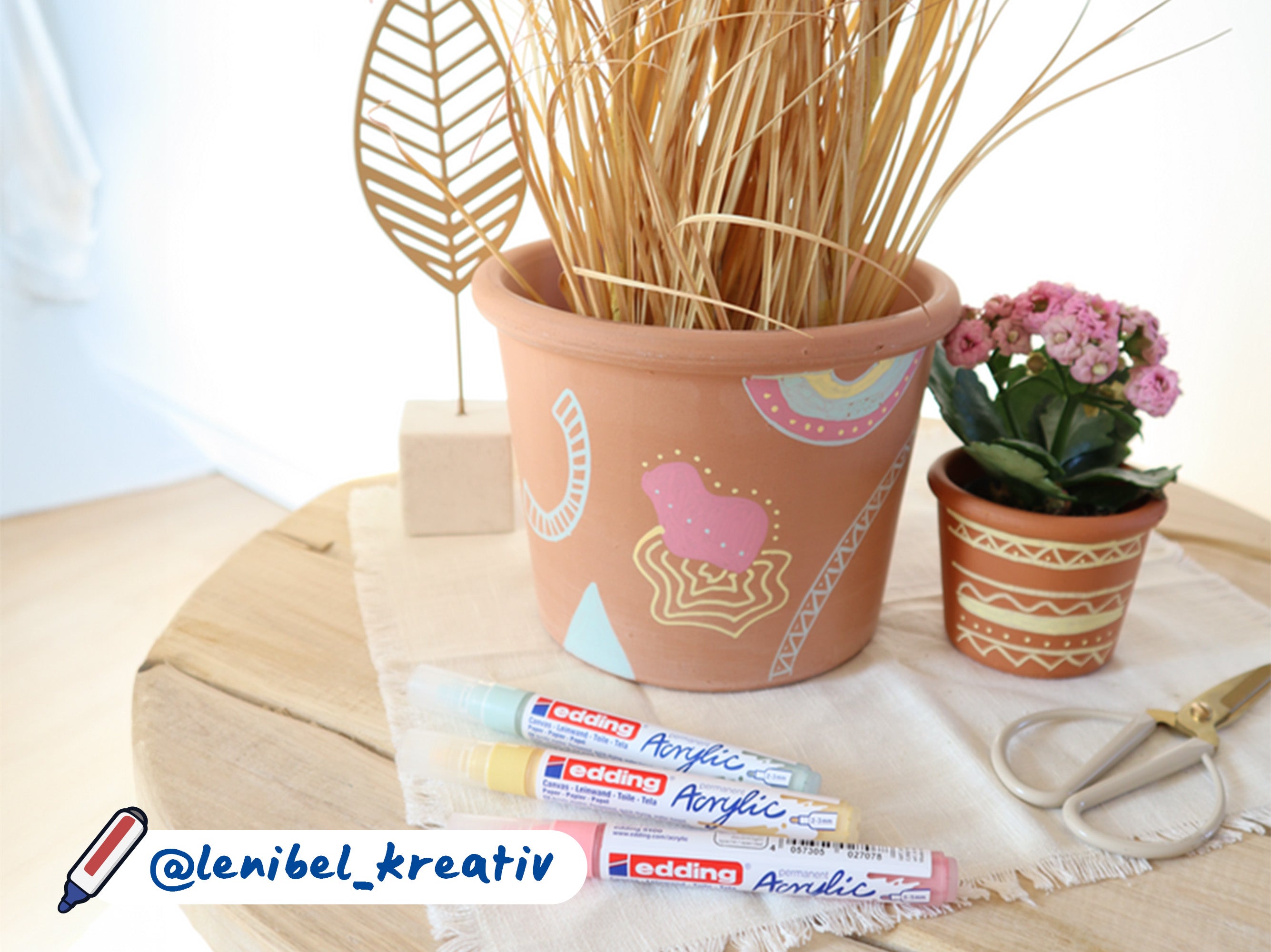 User lenibel_kreativ bemalte Tontöpfe