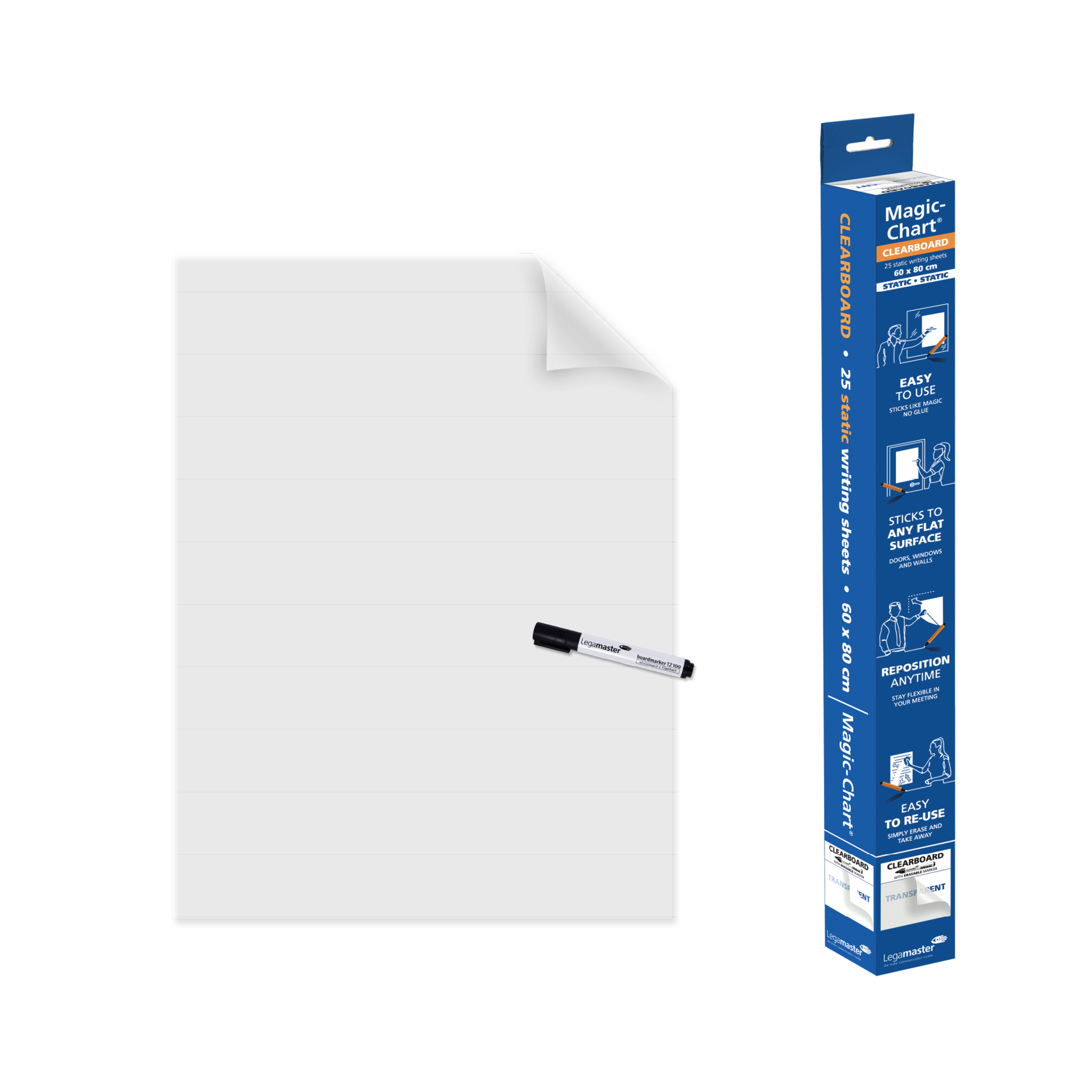 Legamaster MagicChart Clearboard Folie