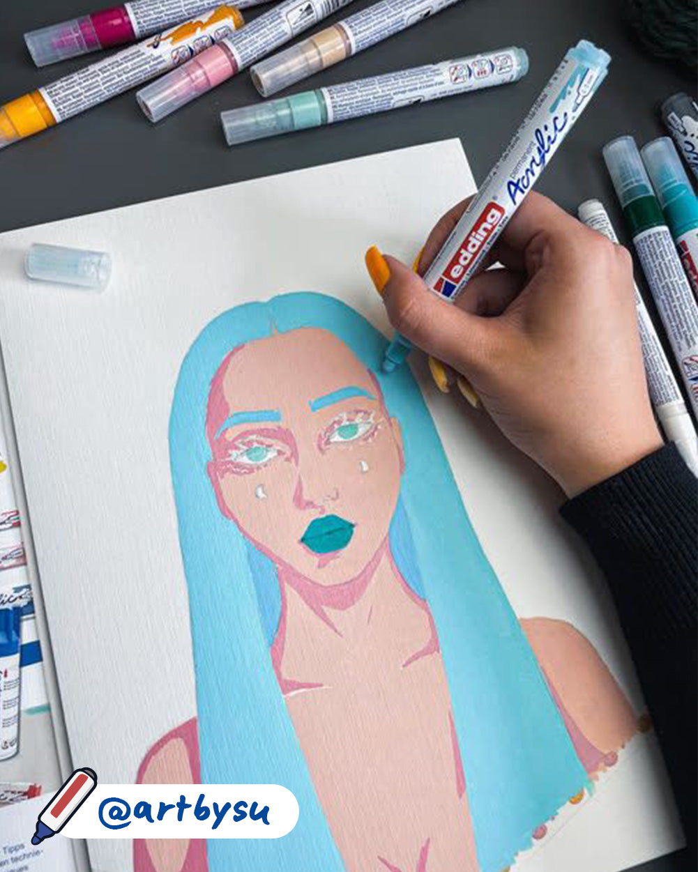 Manga malen mit Acrylfarbe