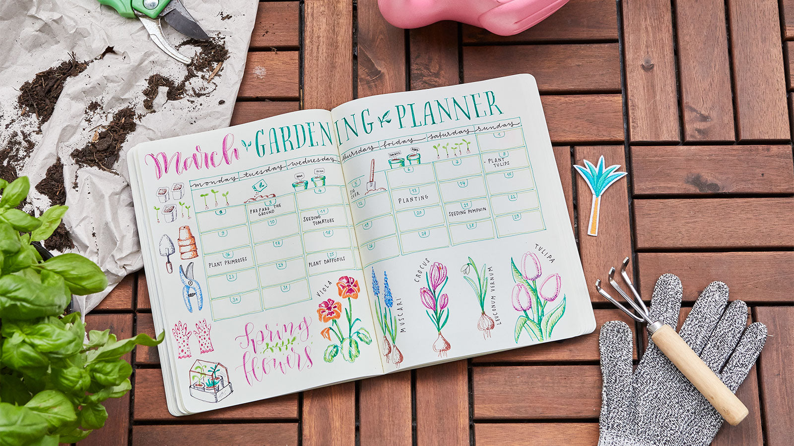 Journaling Idee Gartenplaner
