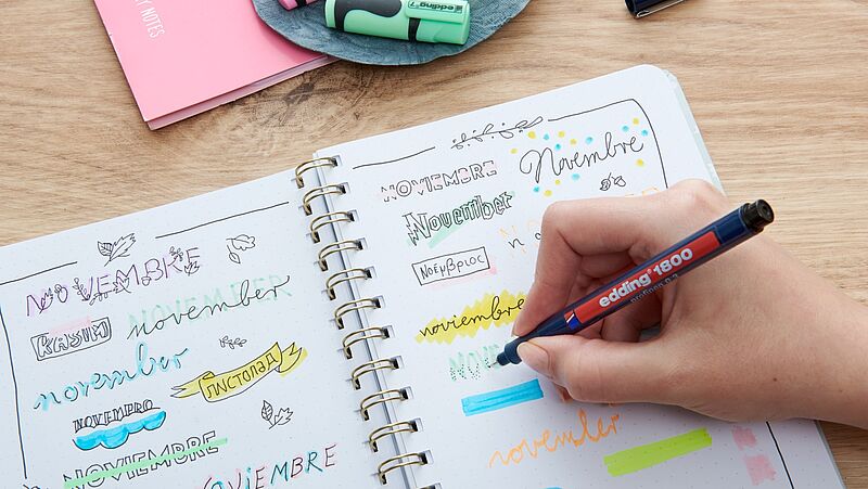 Journaling Idee Überschriften