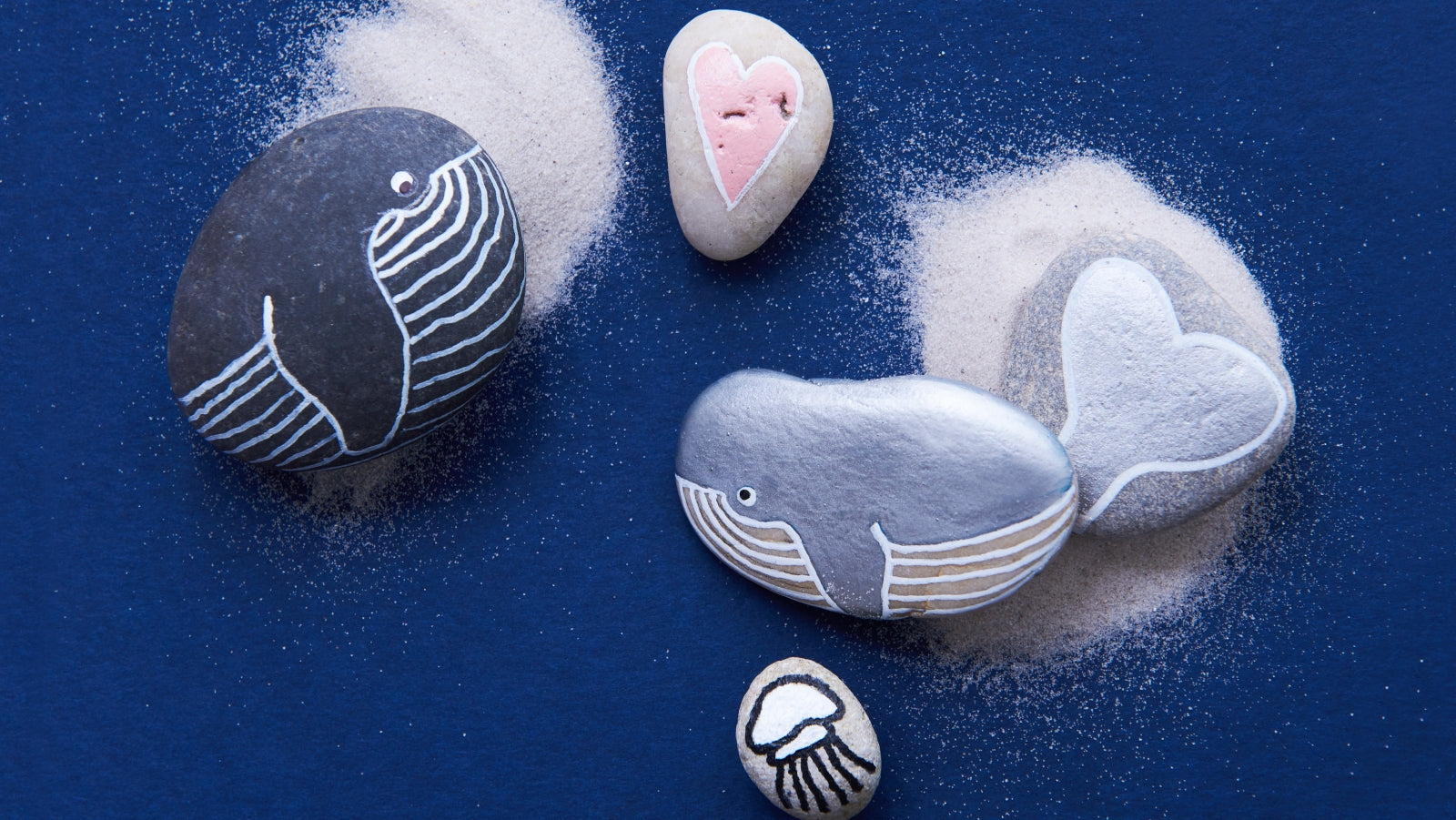 Steine bemalen Fische