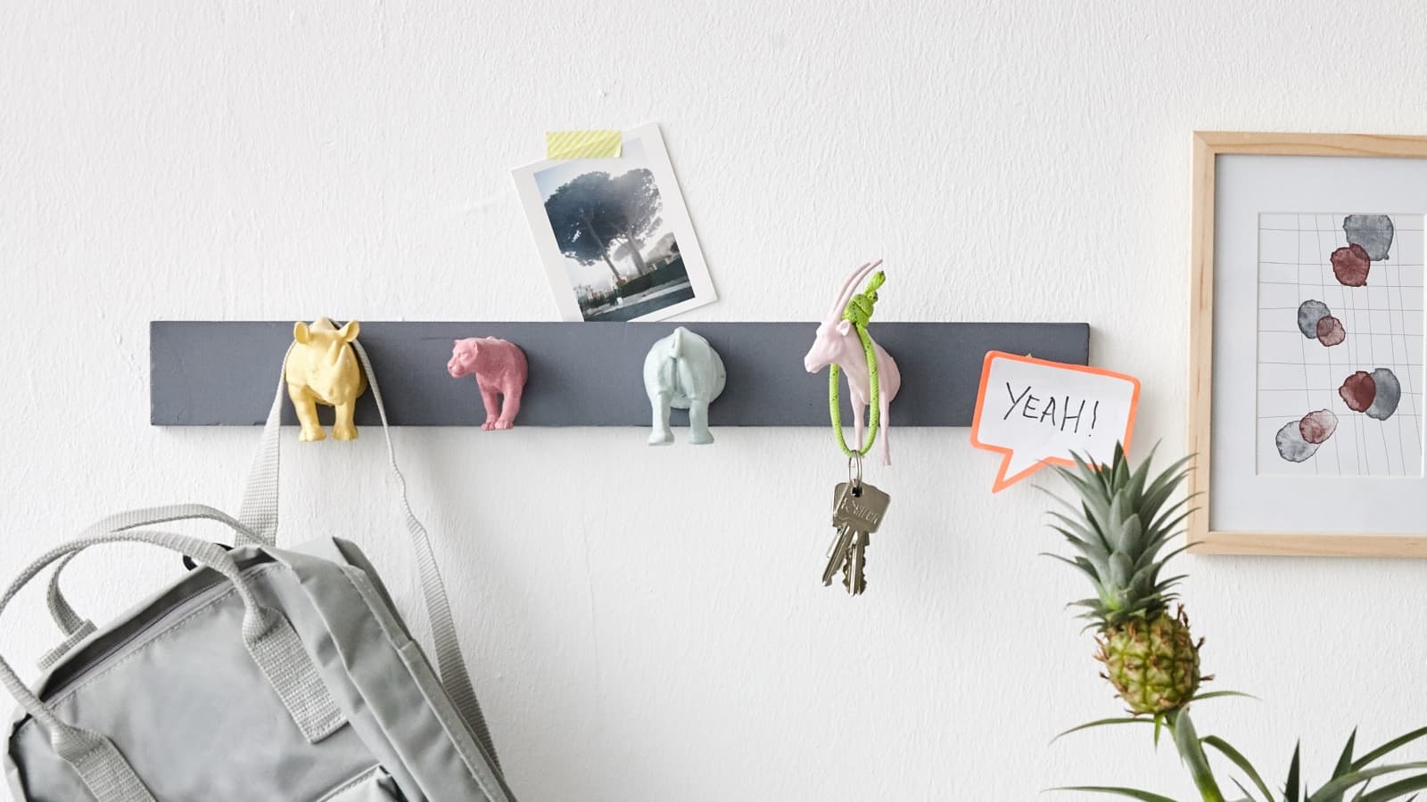 edding diy Haken aus Tierfiguren zum aufhängen von Jacken und Taschen