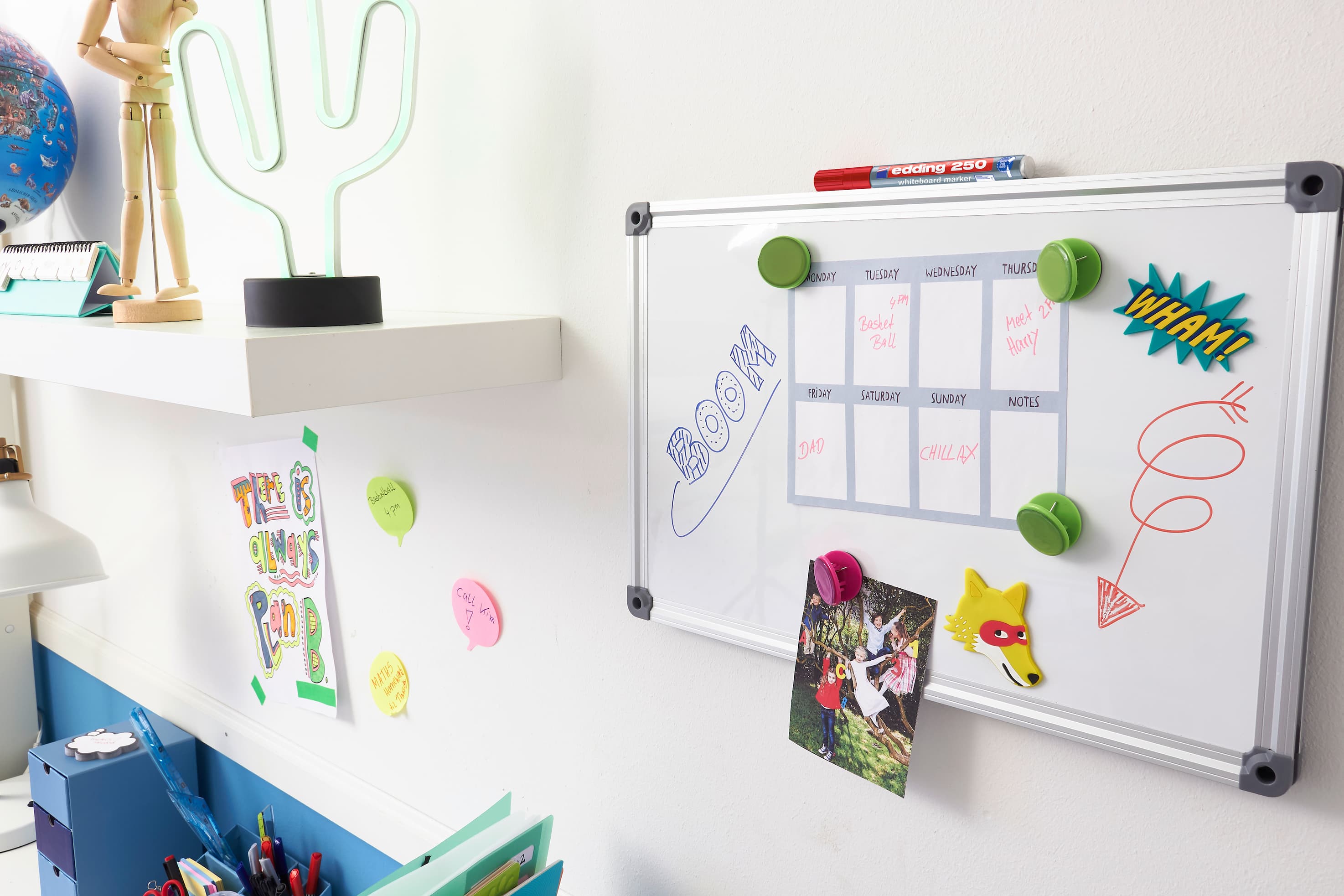 edding 250 Whiteboardmarker für Kinder Whiteboard im Kinderzimmer