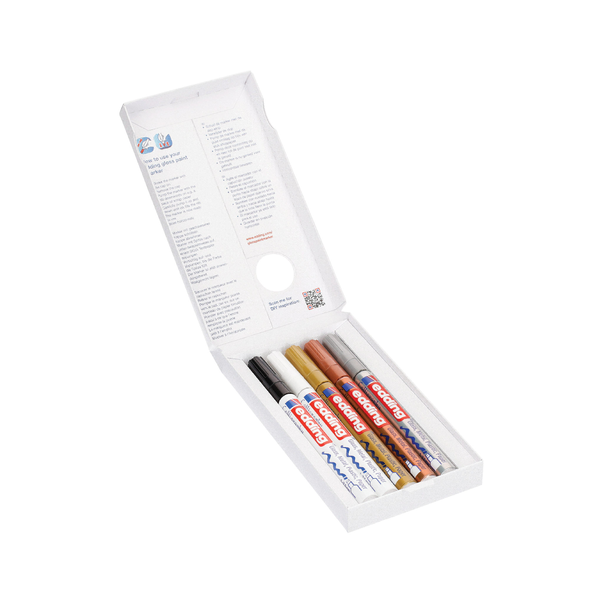 Produktbild von edding 753 Glanzlackmarker Kalligrafie 5er-Set