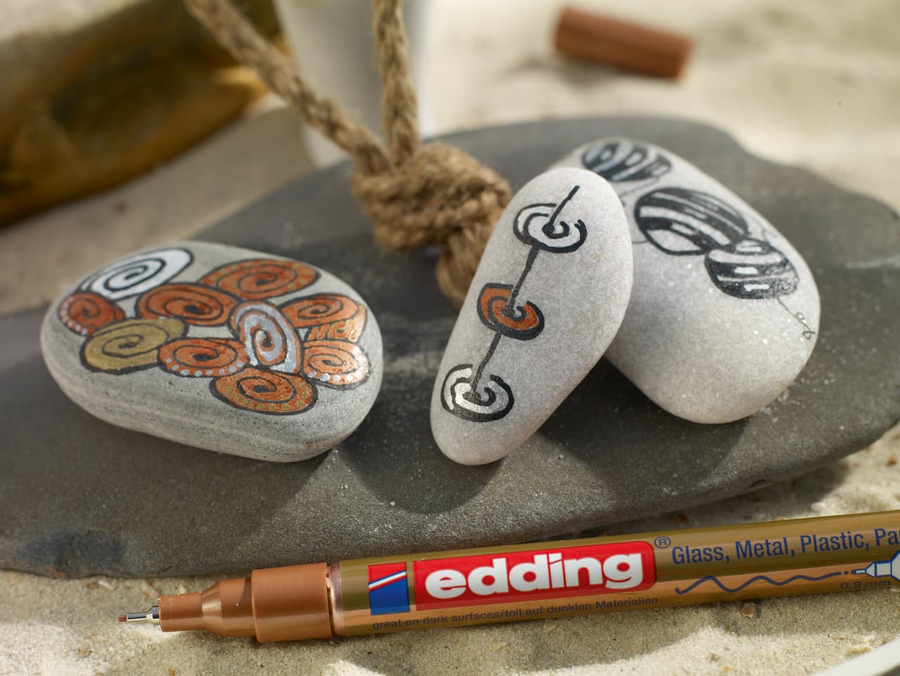 edding Glanzlackmarker zum Steine bemalen
