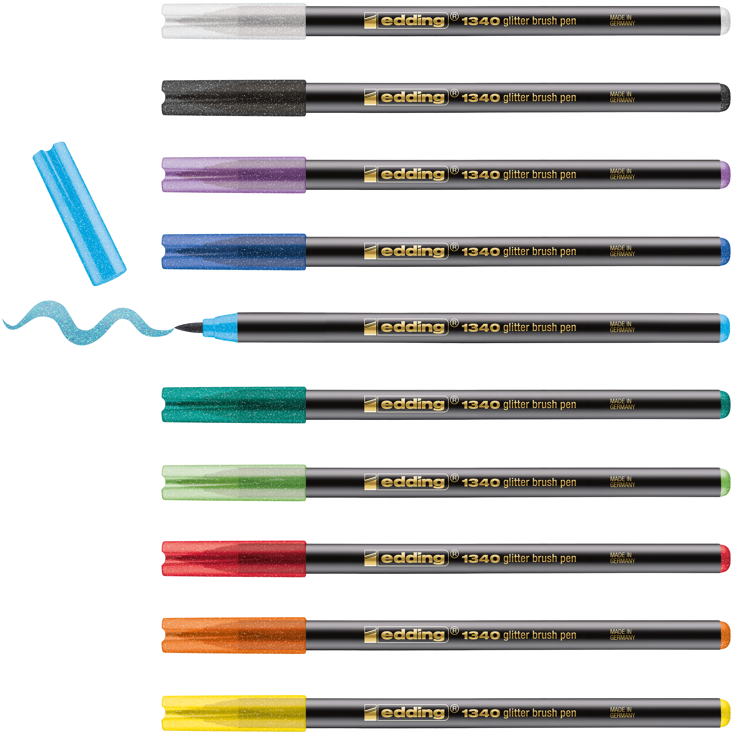 edding 1340 glitzer Pinselstift 10er-Set