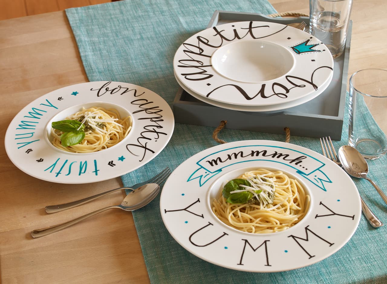 edding 4200 Porzellanstift Teller selbst verschönern