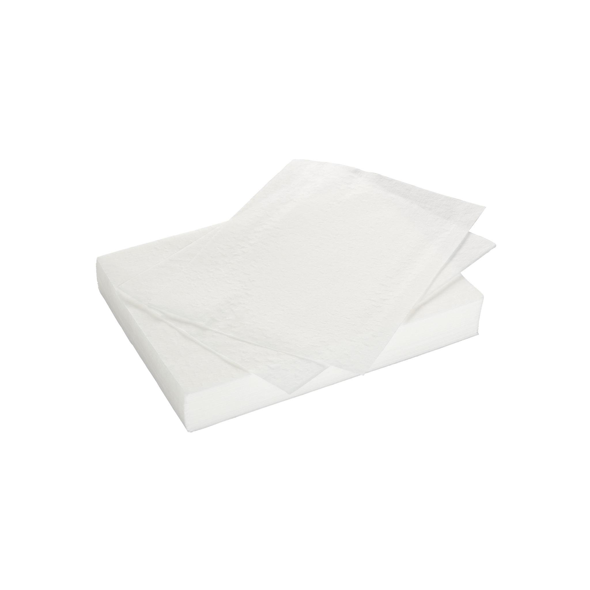 Stapel weißer edding BMA 4 Ersatzwischblätter-Servietten auf weißem Hintergrund.