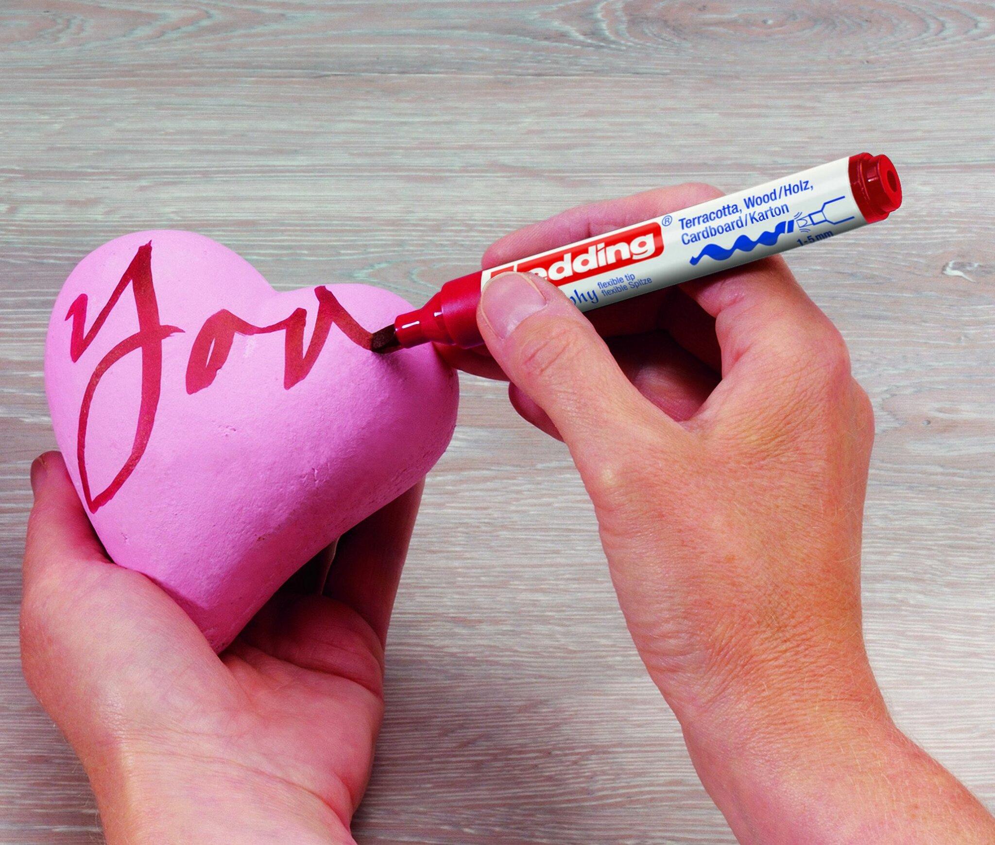 edding 1455 Kalligrafiemarker Stein bemalen