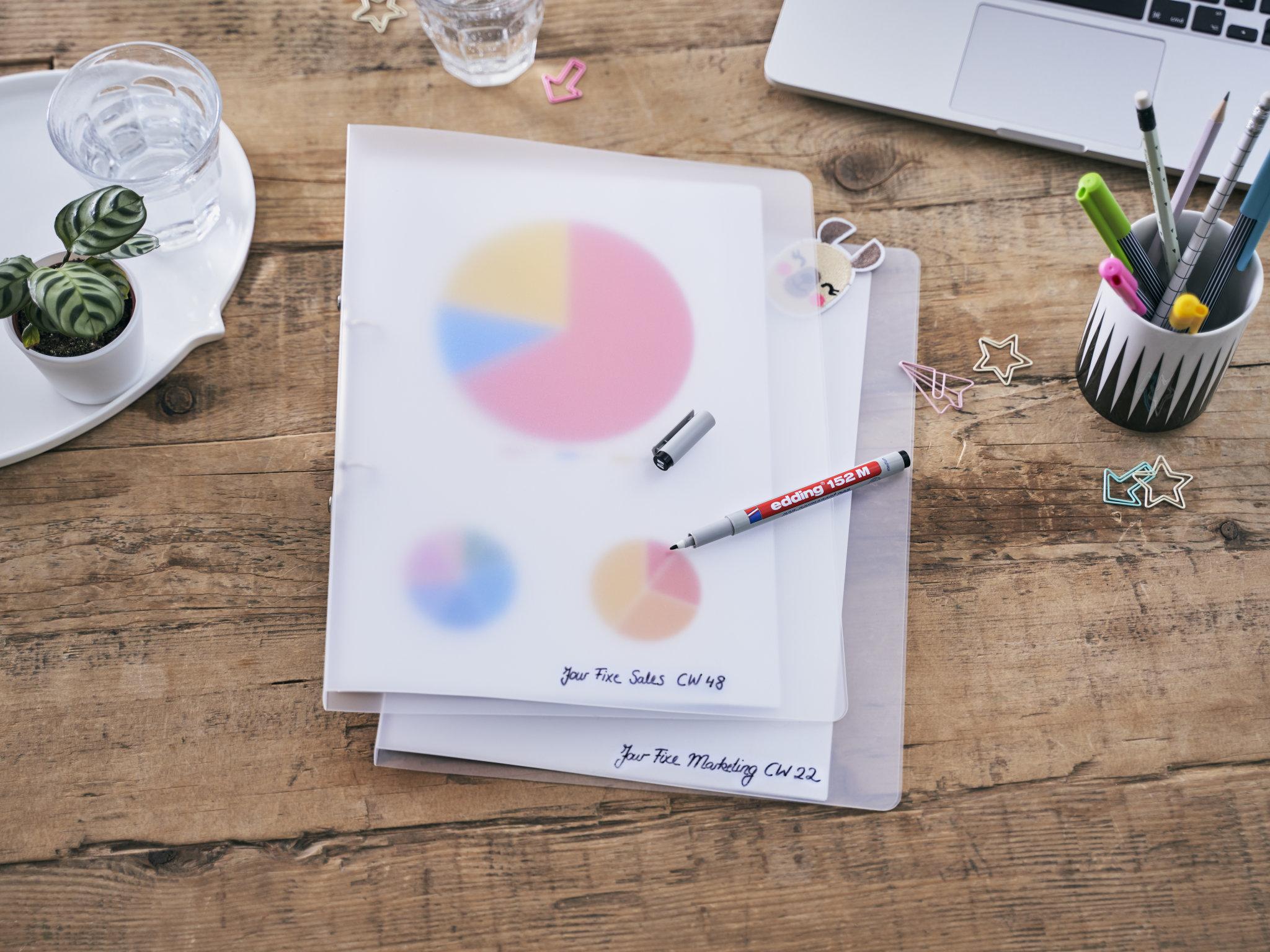 edding 152 M non-permanent Pen Ordner beschriften