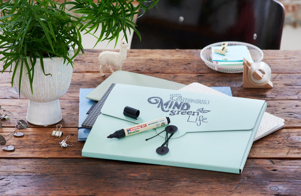 edding 21 EcoLine Permanentmarker zum Beschriften und Gestalten von Mappen