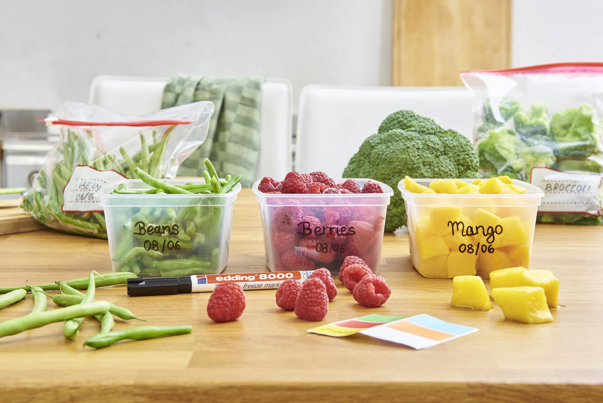 edding 8000 Tiefkühlmarker Vorratshaltung beschriften