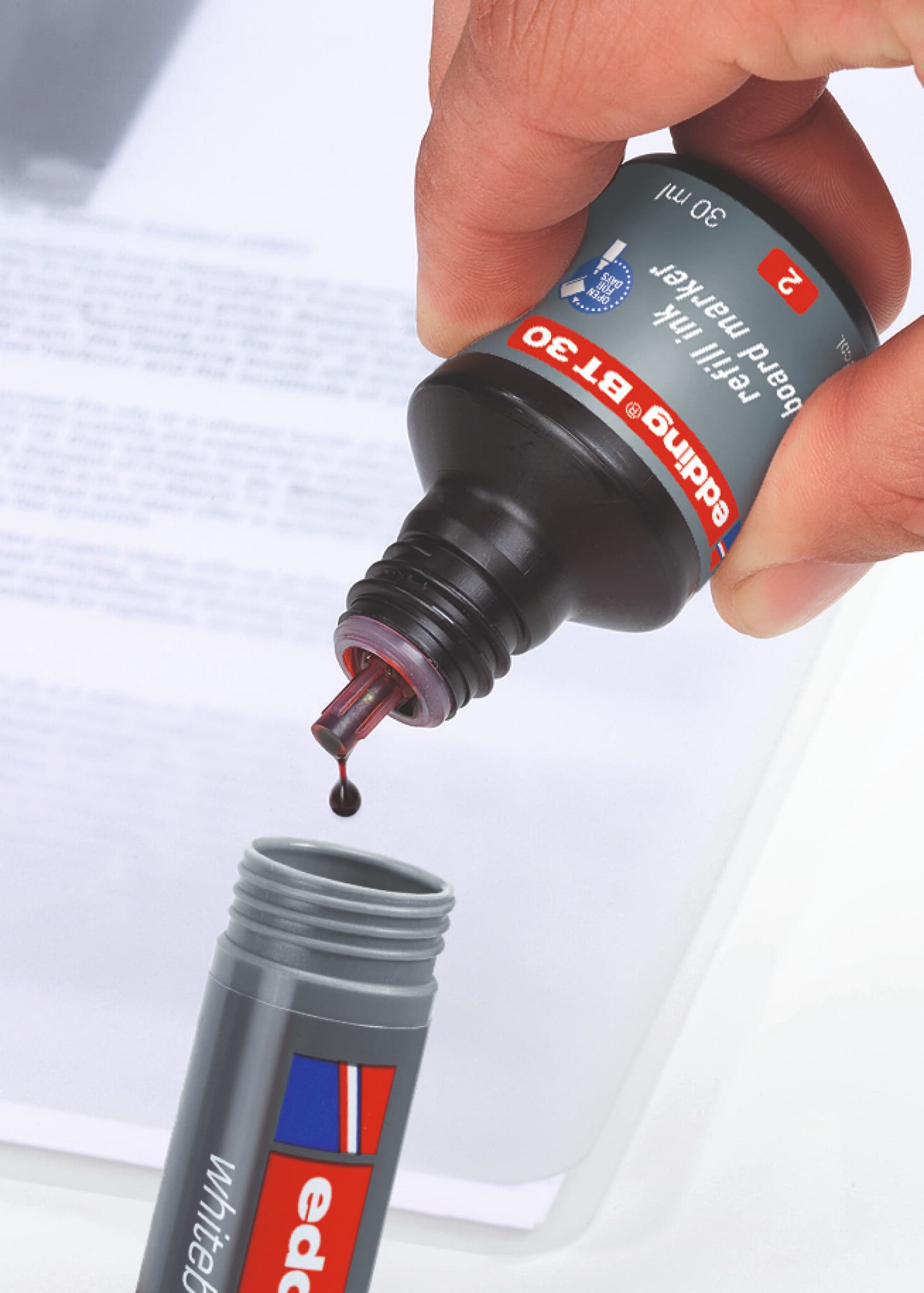 edding bt 30 Nachfülltinte für Whiteboardmarker in rot