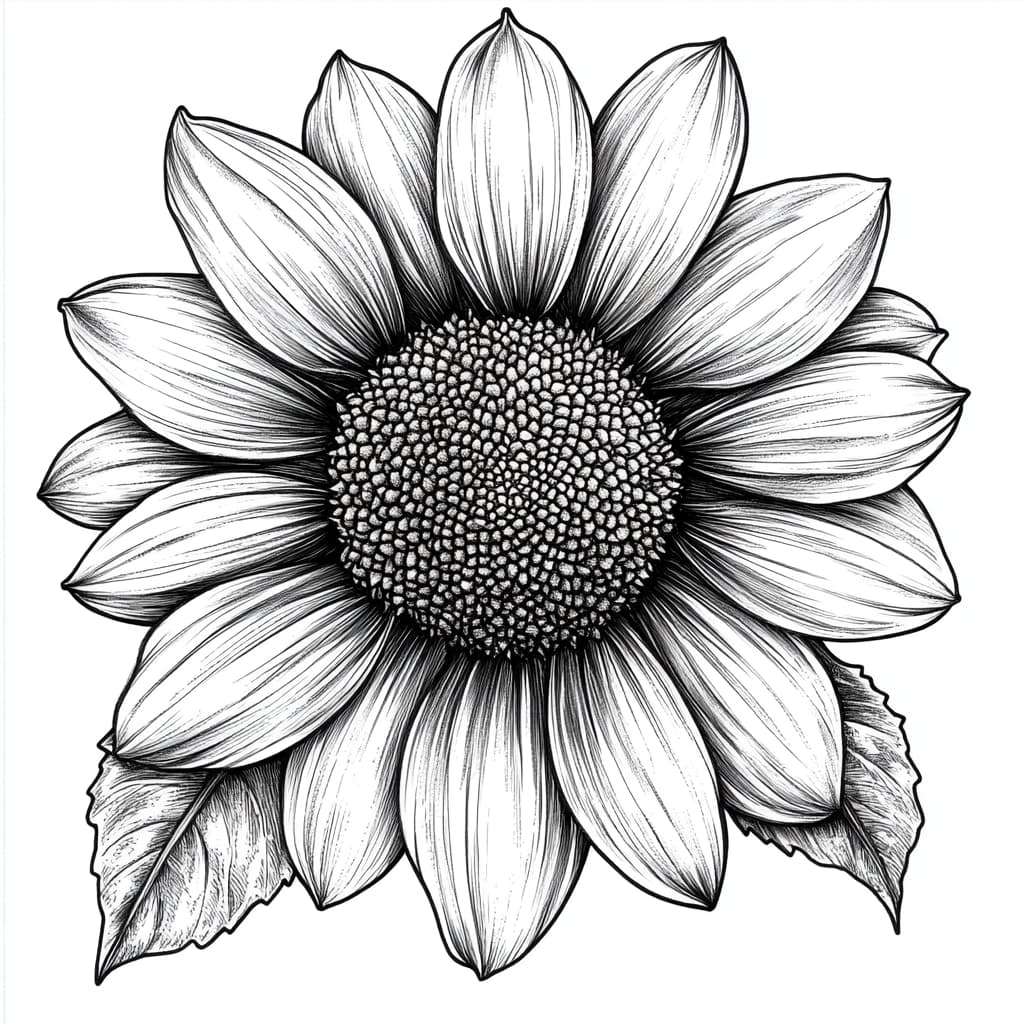 Malvorlage Sonnenblume