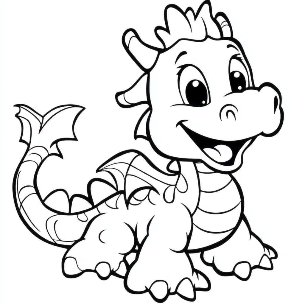 Malvorlage Drache