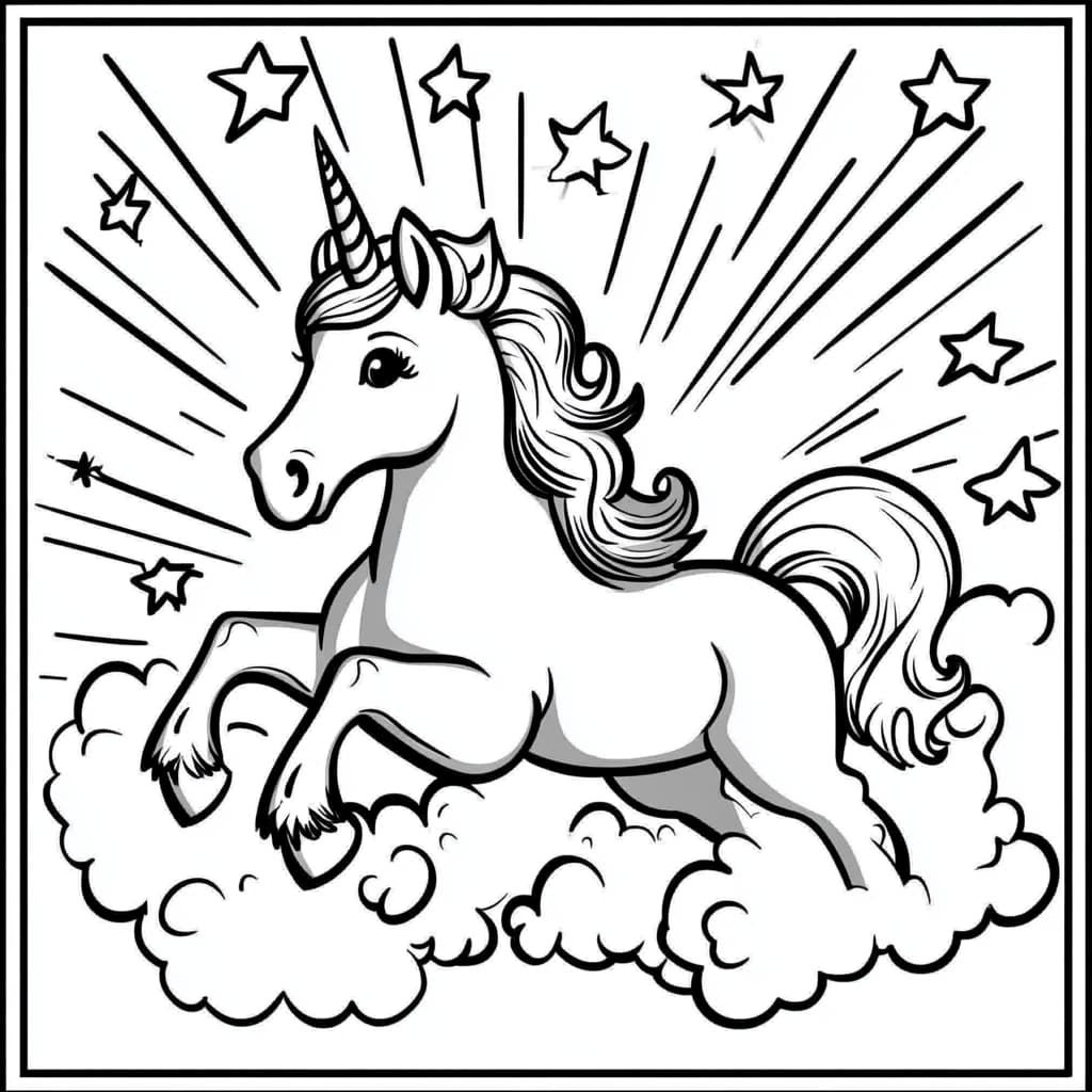 Malvorlage Einhorn