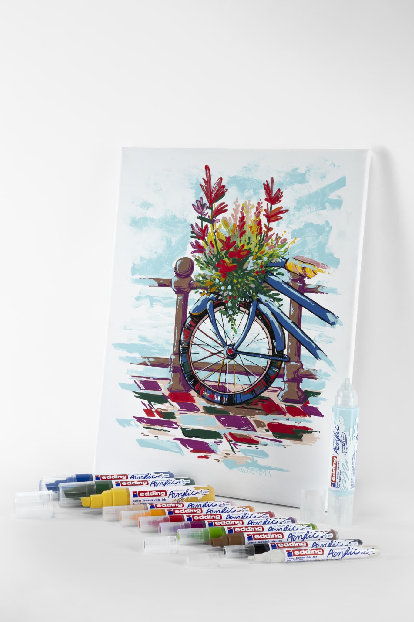 edding Acrylmarker - Gestalten von Leinwänden mit vielen Farben