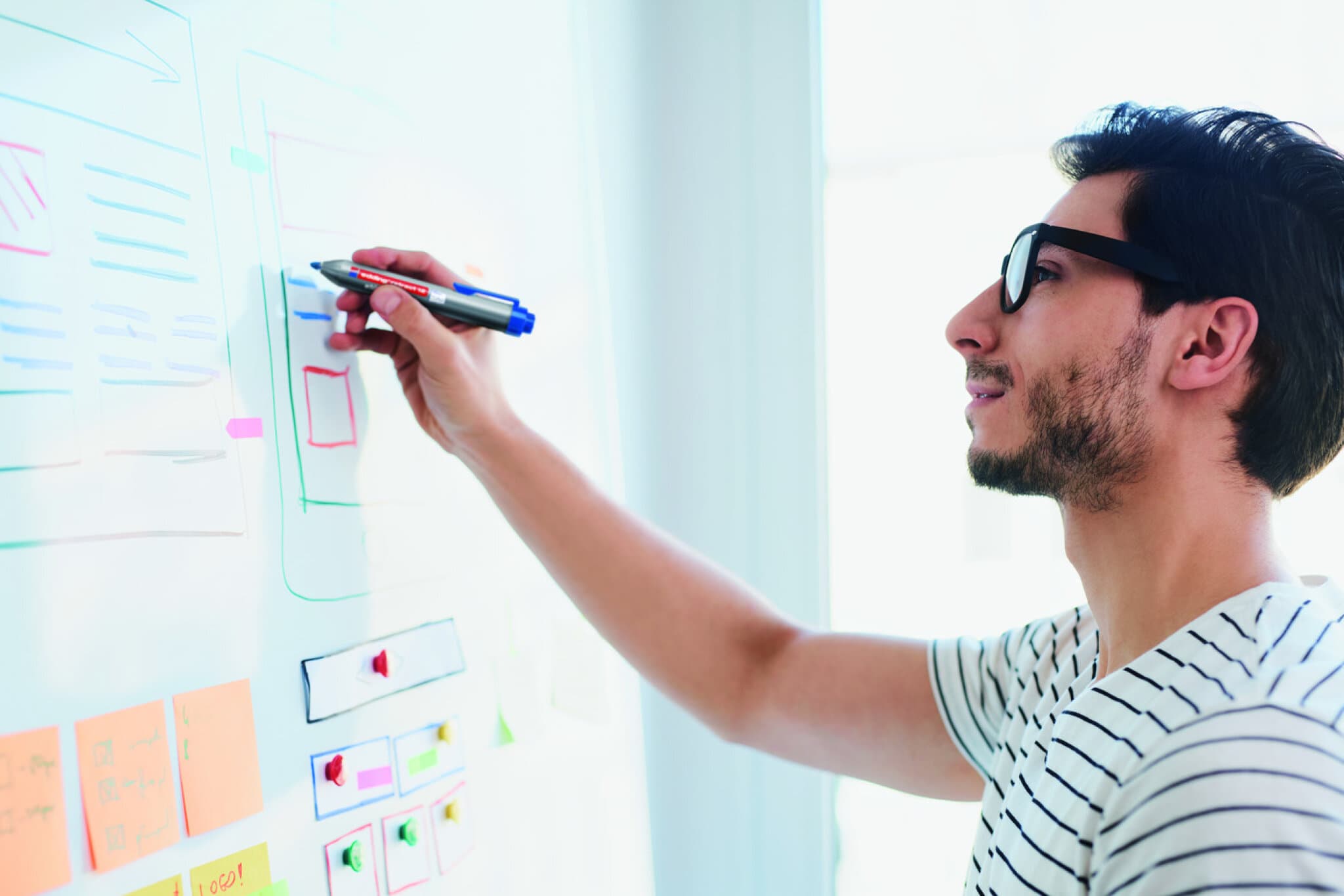 edding retract 12 Whiteboardmarker in vielen Farben ohne Kappe