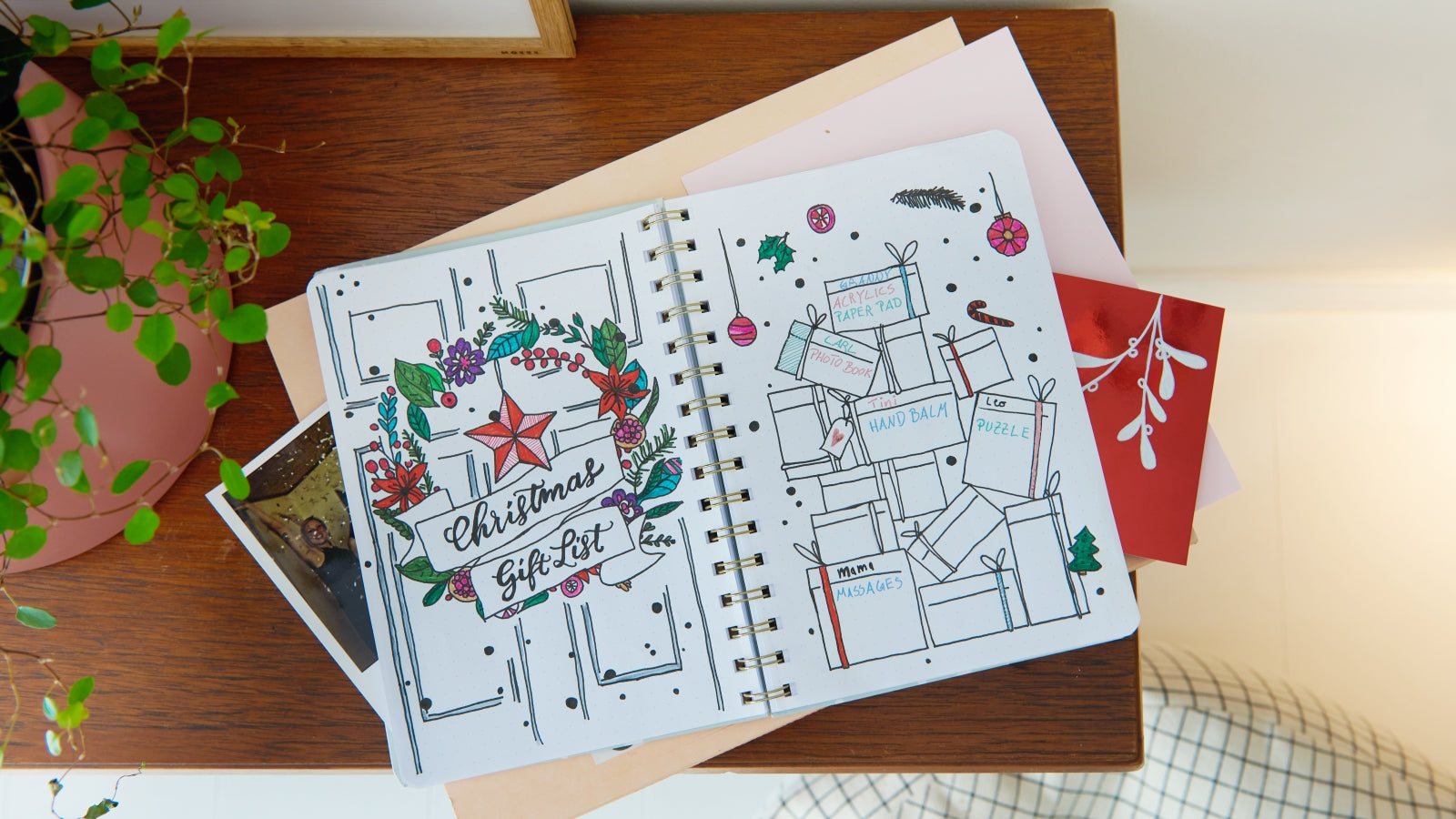 Journaling Idee Geschenkeliste