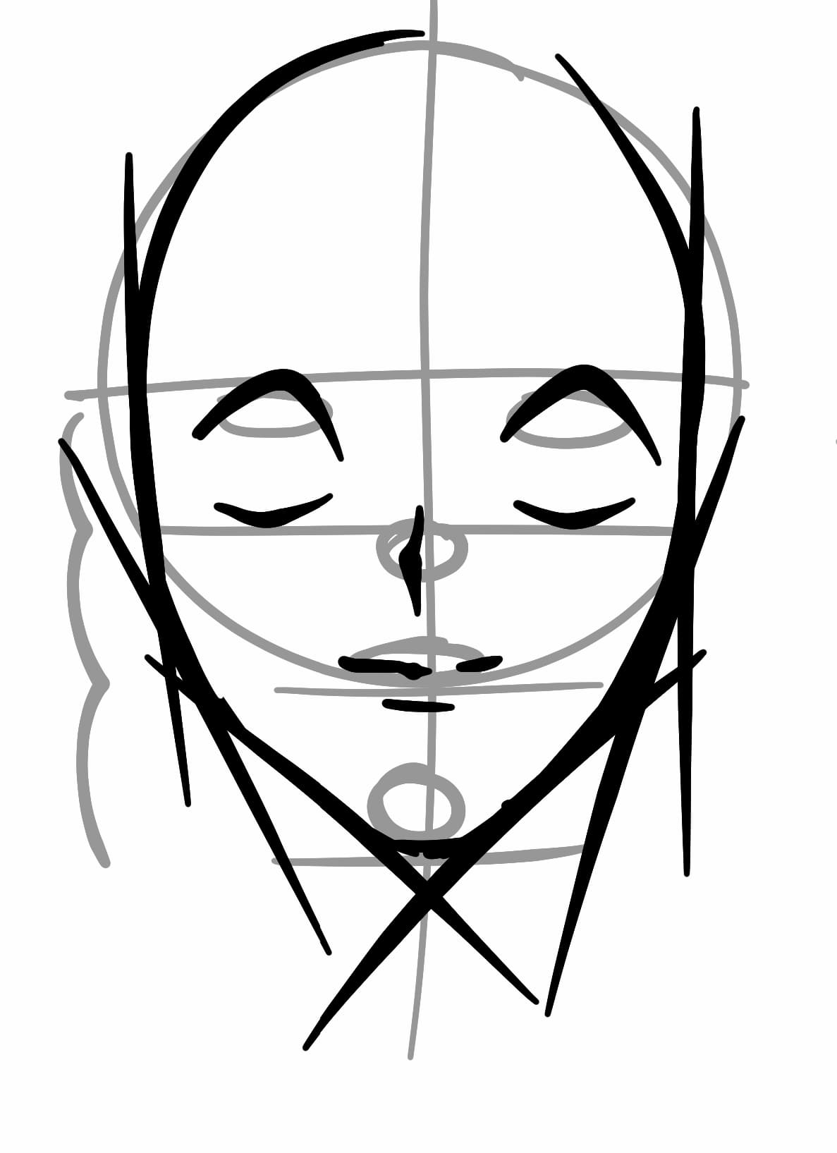 Gesicht malen Proportionen