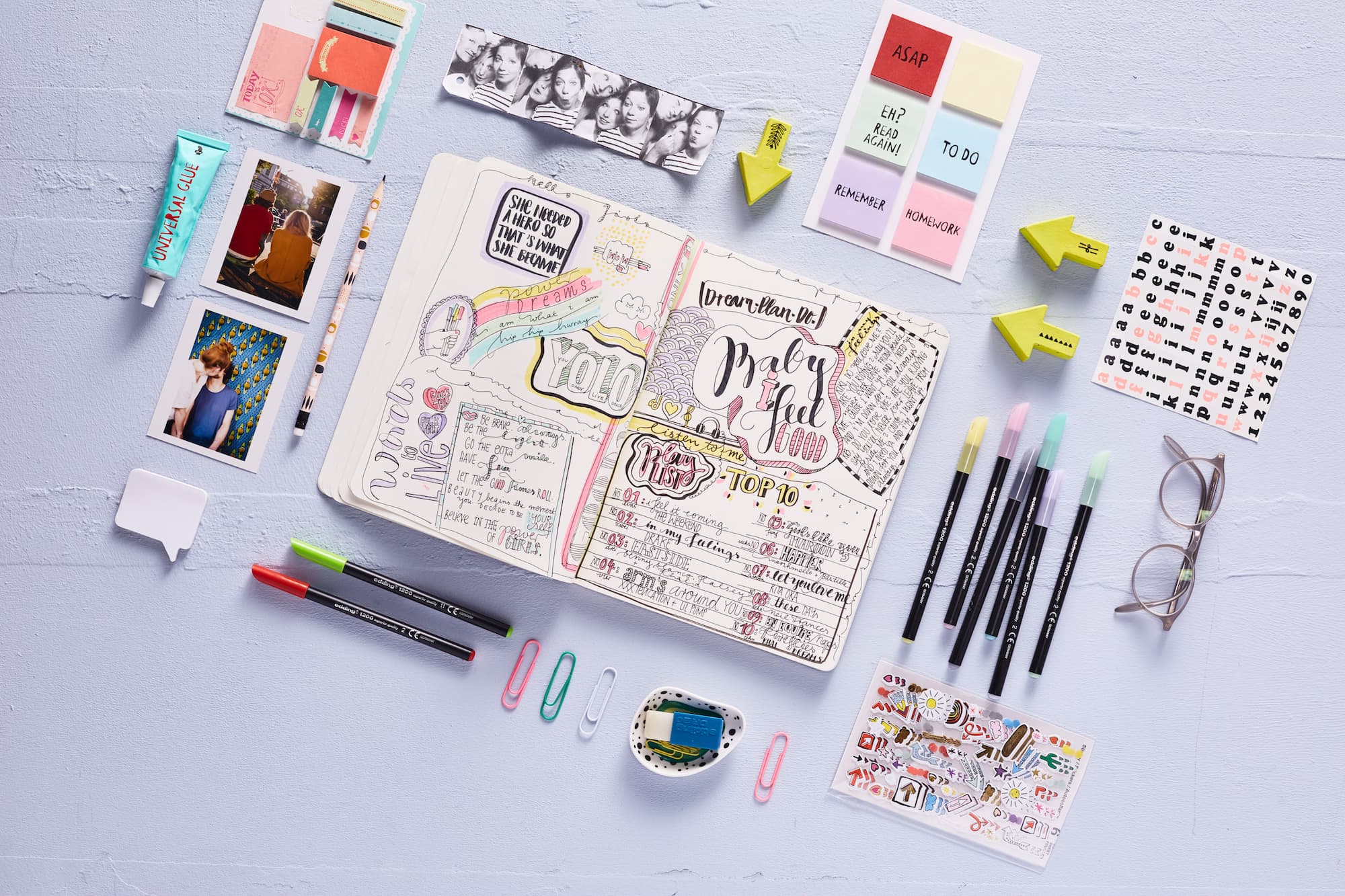 Bullet Journals mit edding Fasermalern