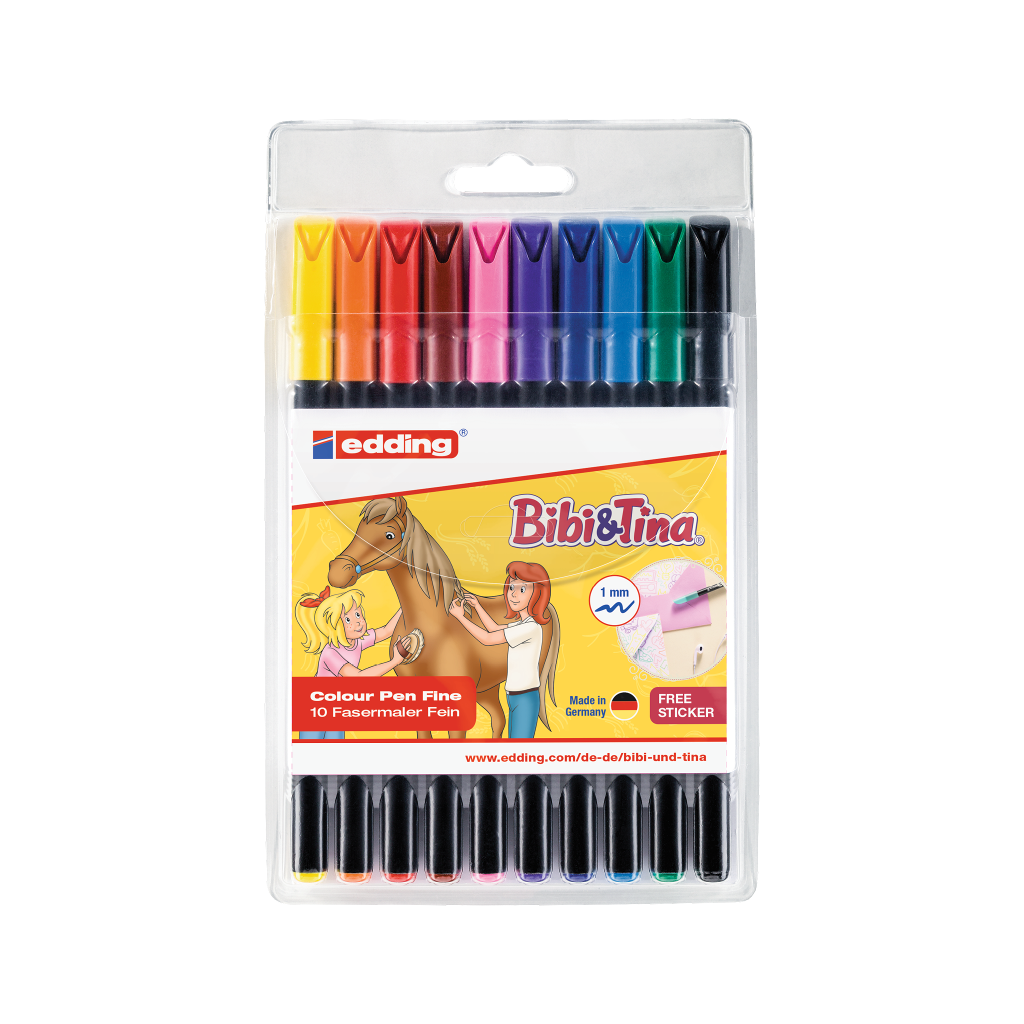 Produktbild von edding 1200 Fasermaler fein Set Bibi & Tina