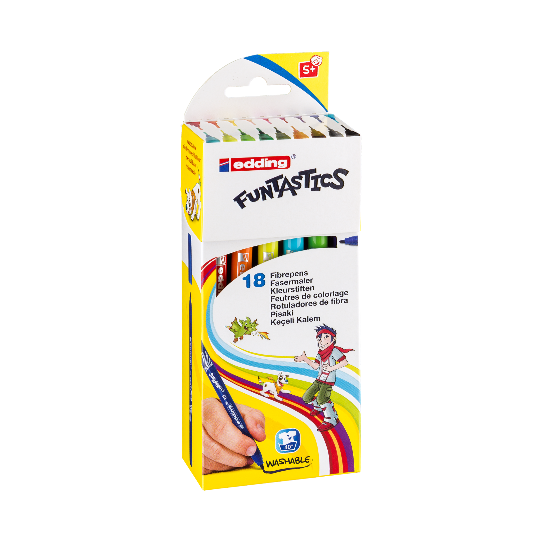 Produktbild von edding 15 FUNTASTICS Kinderfasermaler 18er-Set