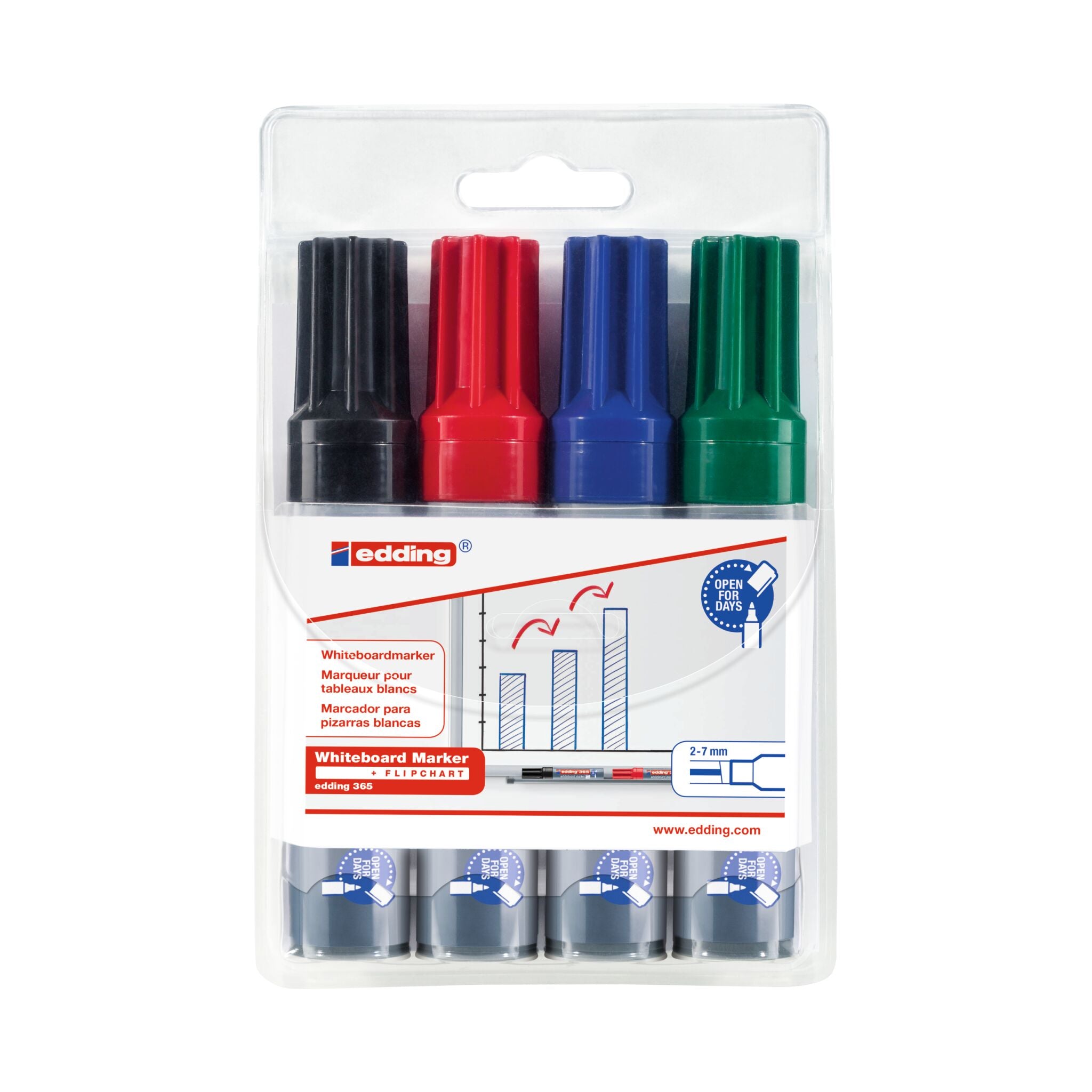 Produktbild von edding 365 Whiteboardmarker 4er-Set