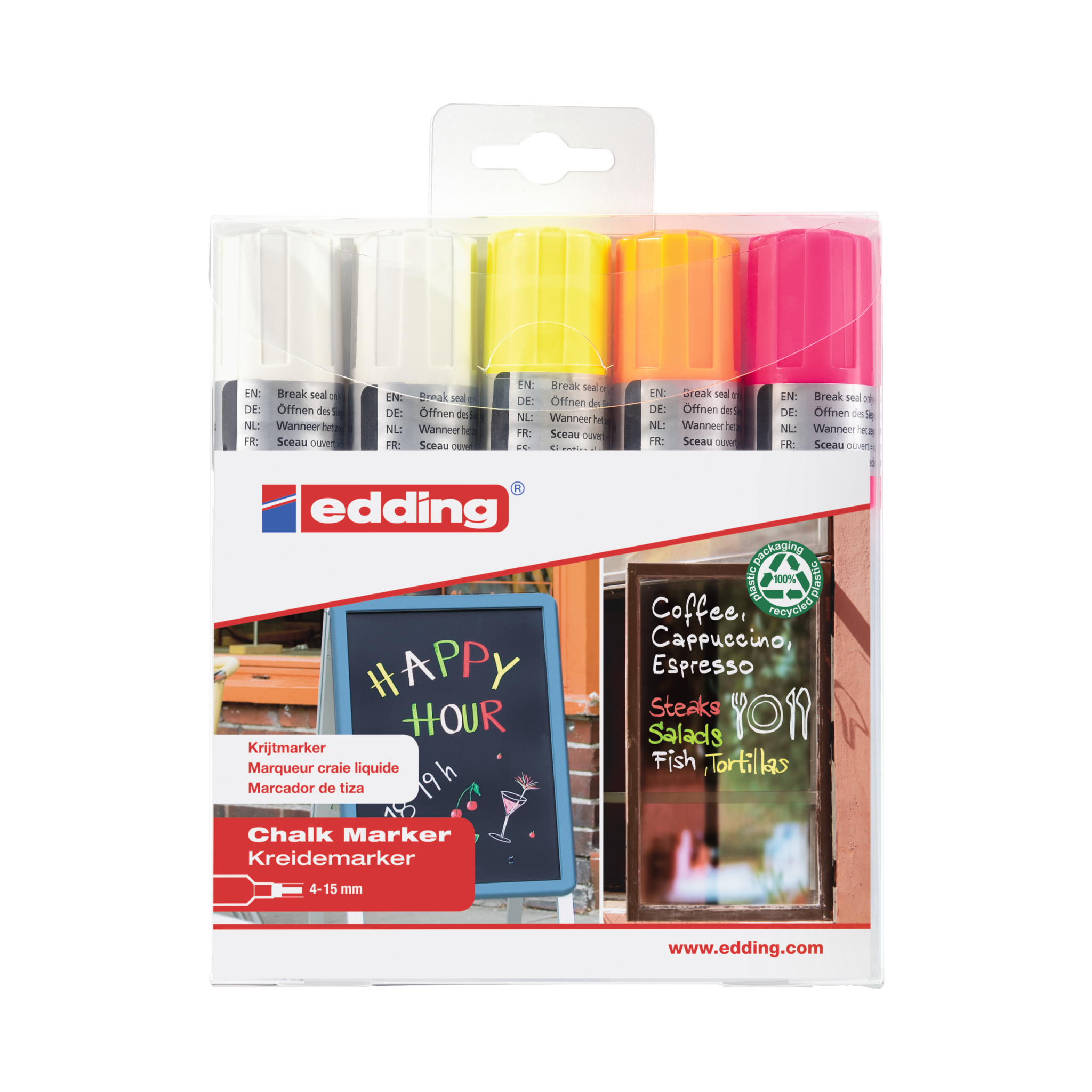 Produktbild von edding 4090 Kreidemarker 5er-Set