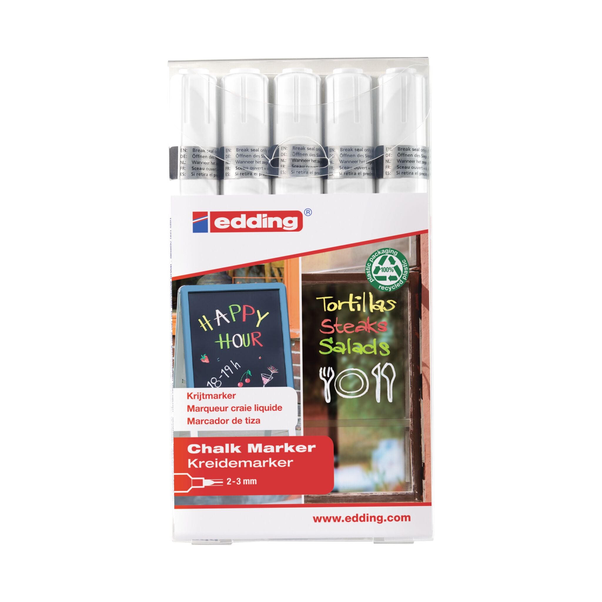 Produktbild von edding 4095 Kreidemarker 5er-Set