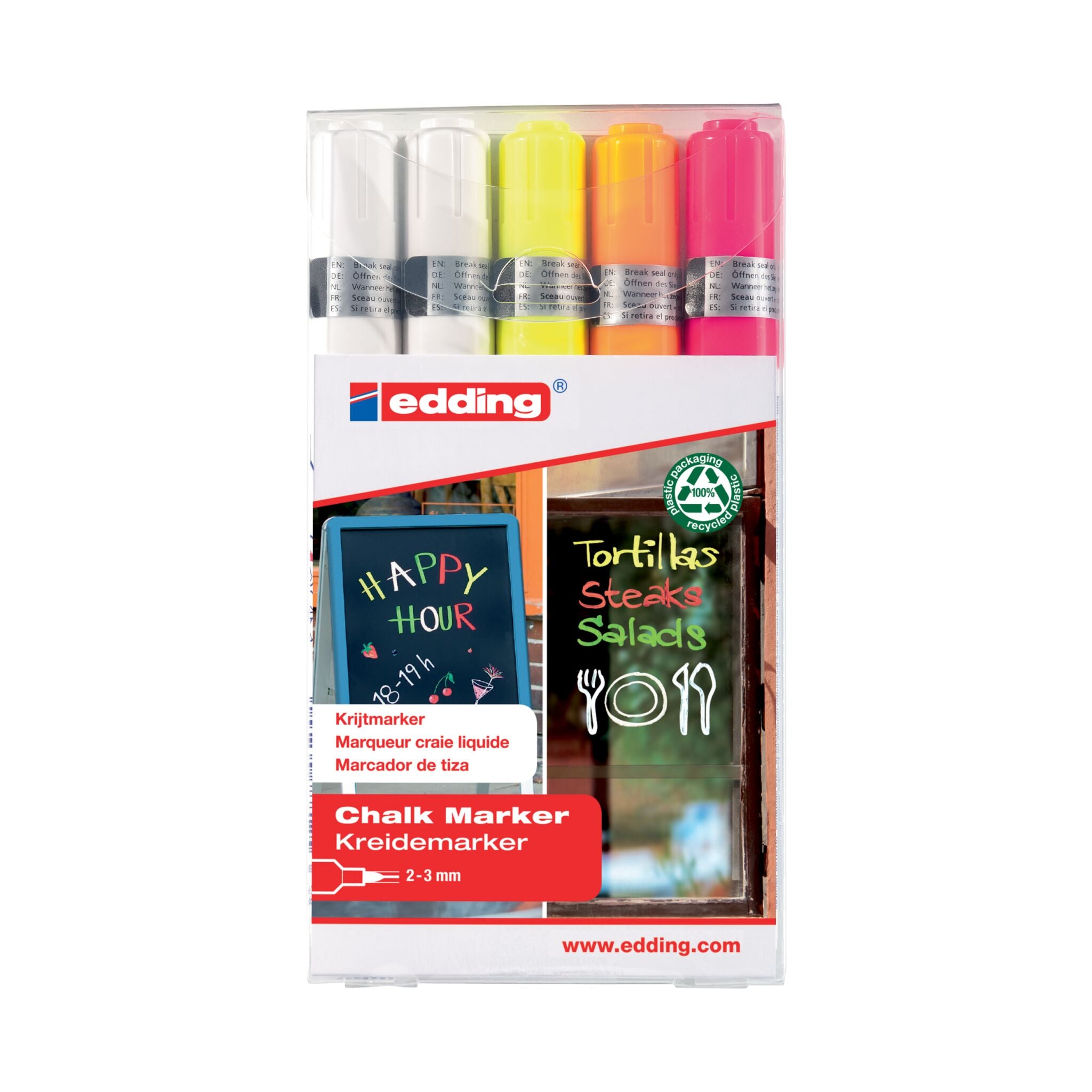 Produktbild von edding 4095 Kreidemarker 5er-Set