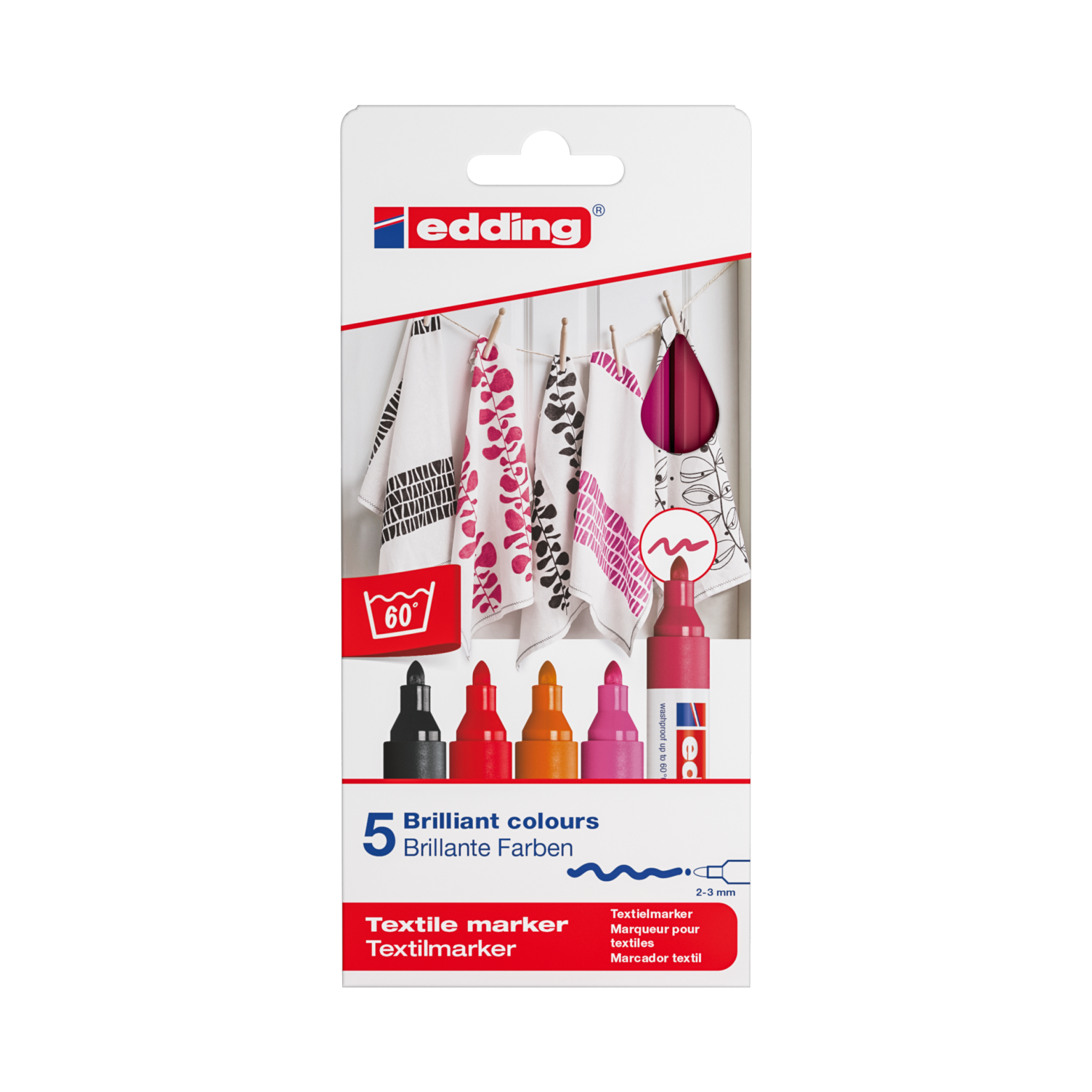 Produktbild von edding 4500 Textilmarker 5er-Set