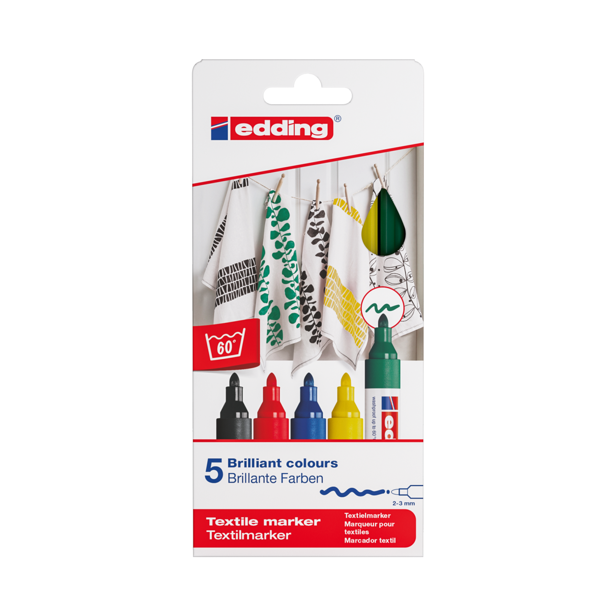 Produktbild von edding 4500 Textilmarker 5er-Set