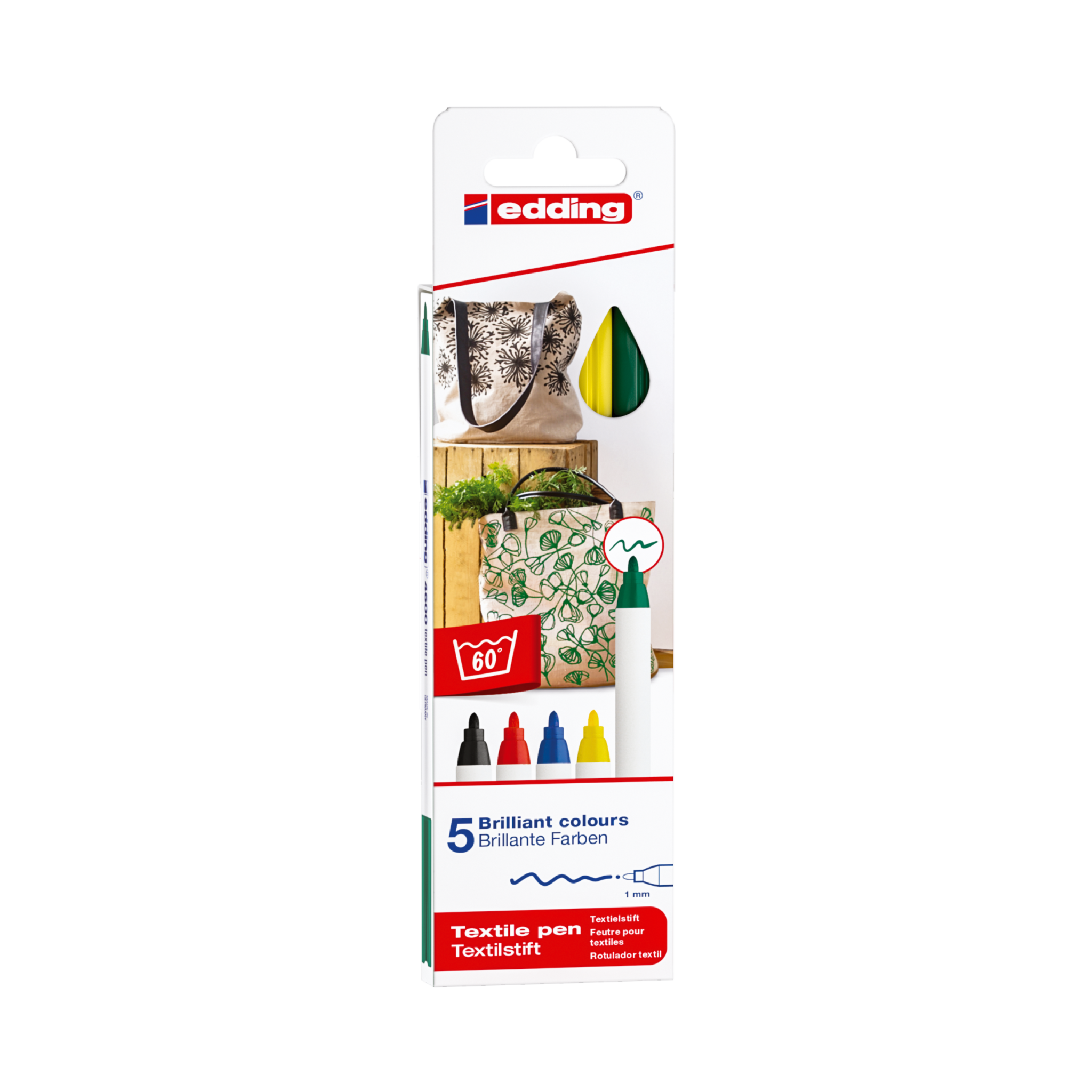 Produktbild von edding 4600 Textilstift 5er-Set