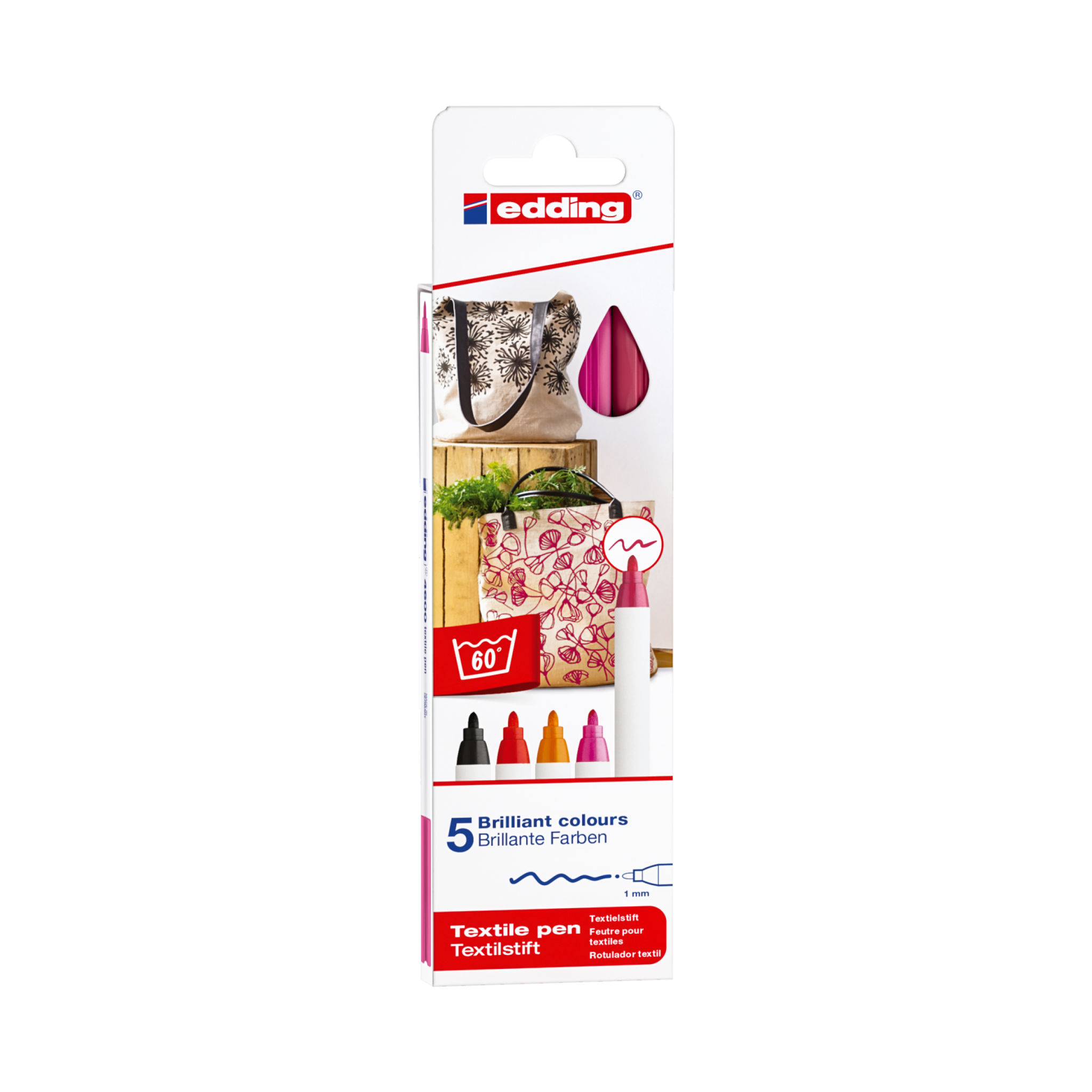 Produktbild von edding 4600 Textilstift 5er-Set