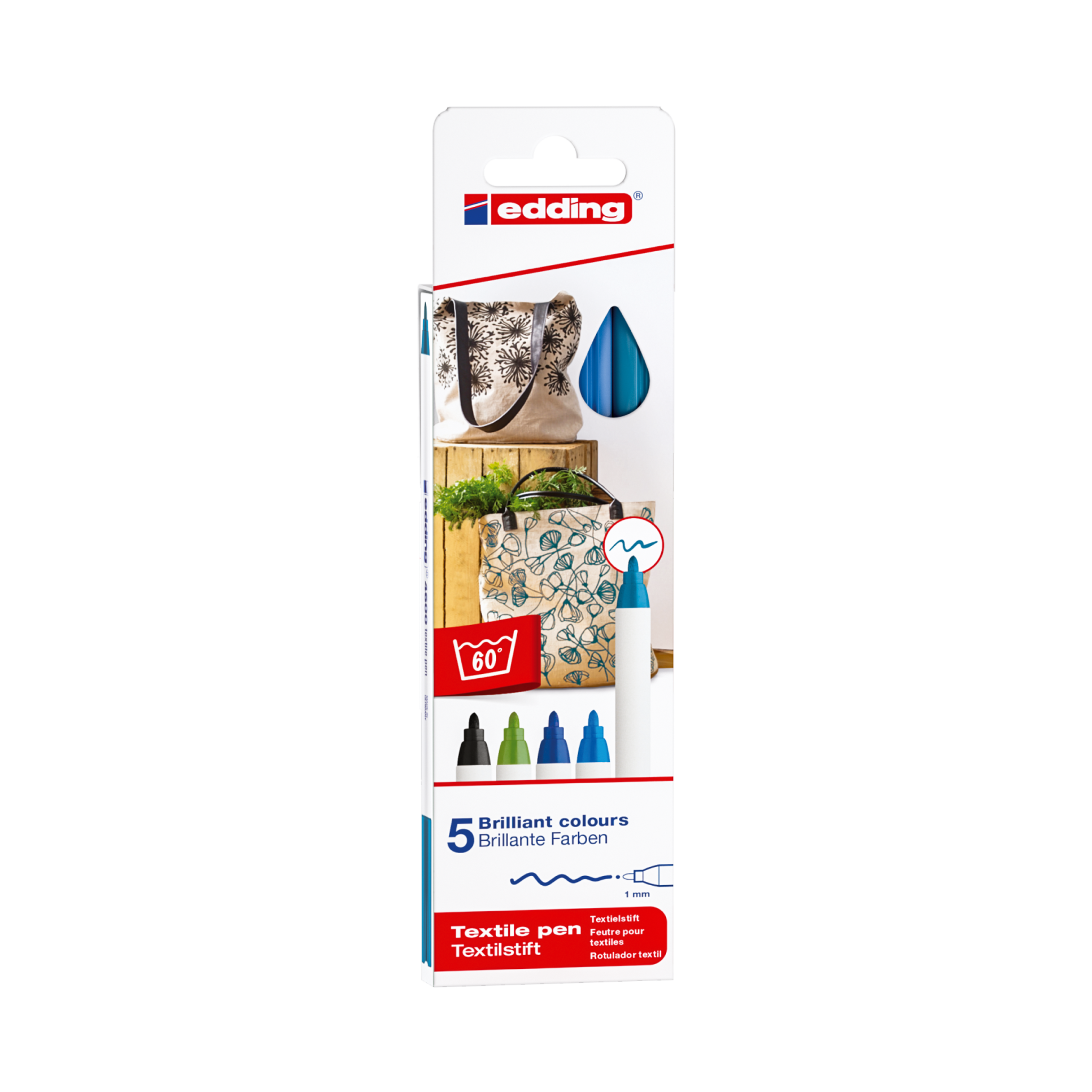 Produktbild von edding 4600 Textilstift 5er-Set