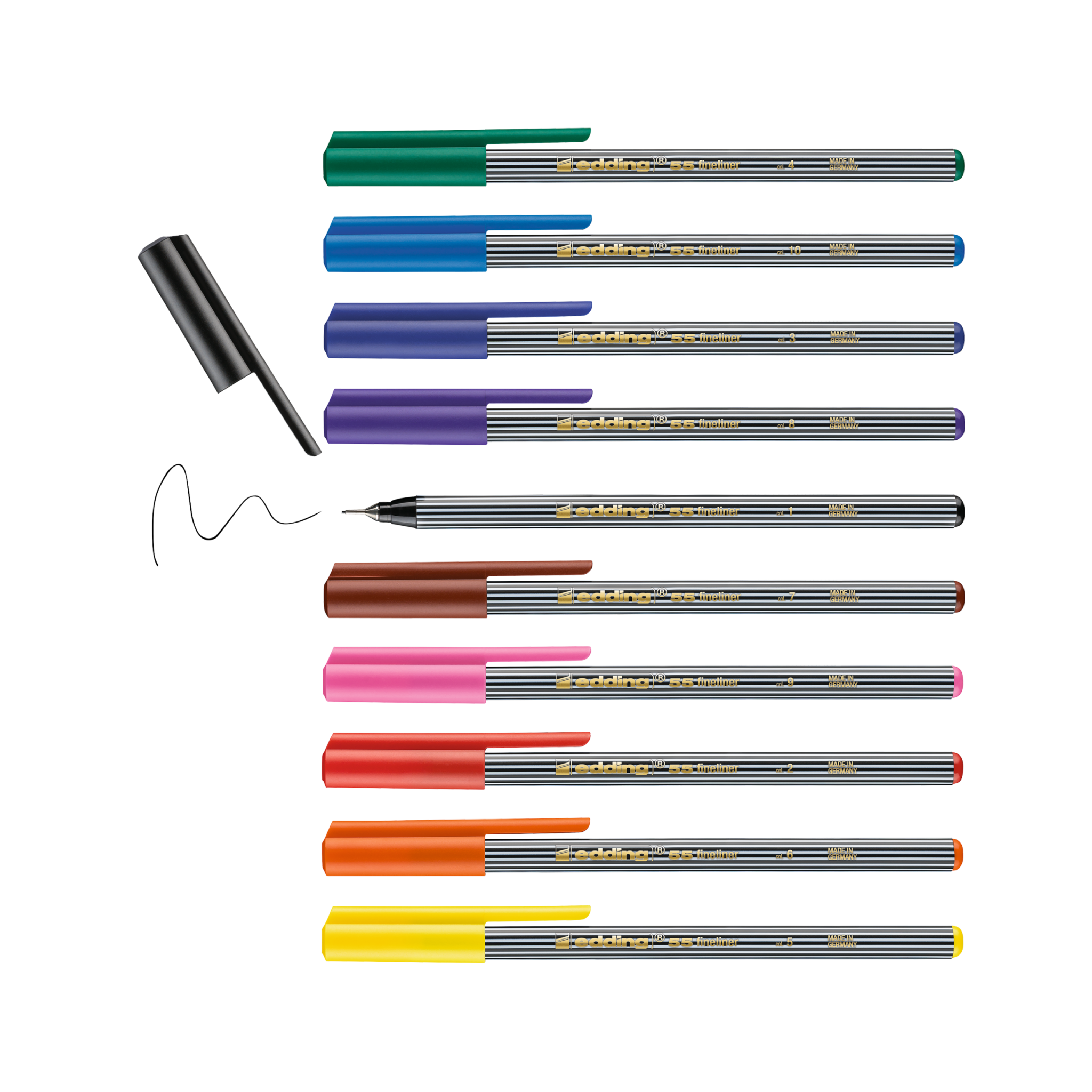 Produktbild von edding 55 Fineliner 10er-Metallbox