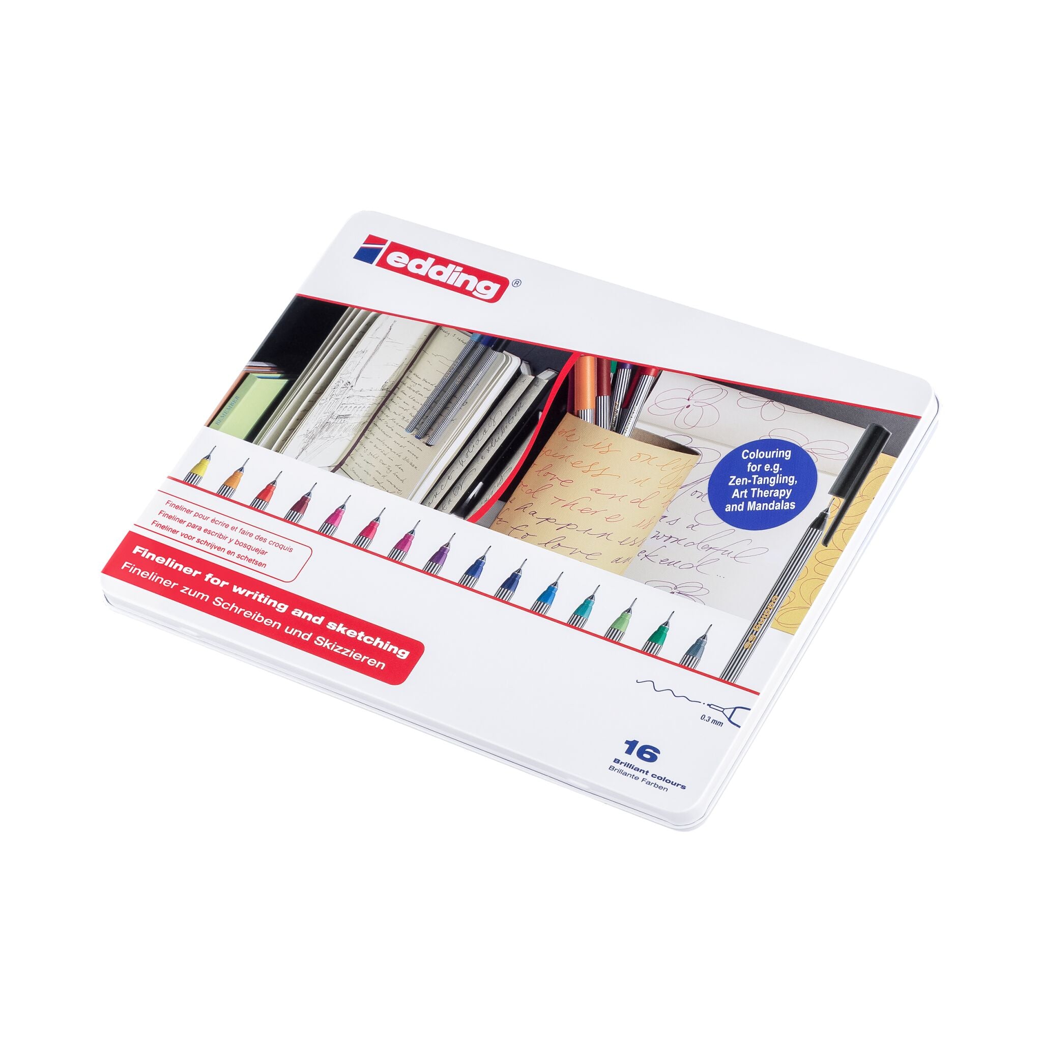 Produktbild von edding 55 Fineliner 16er-Metallbox