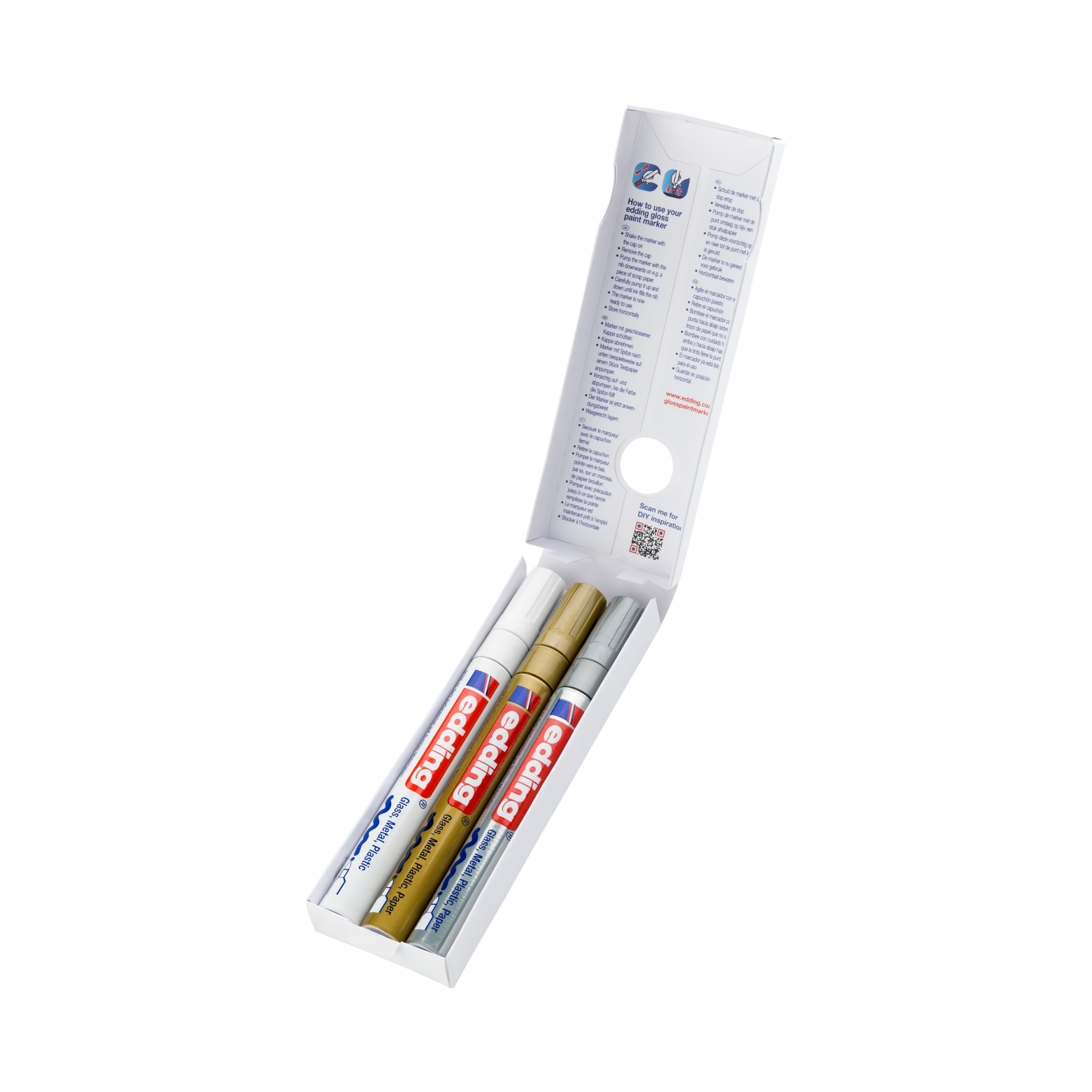 Produktbild von edding 750 Glanzlackmarker 3er-Set