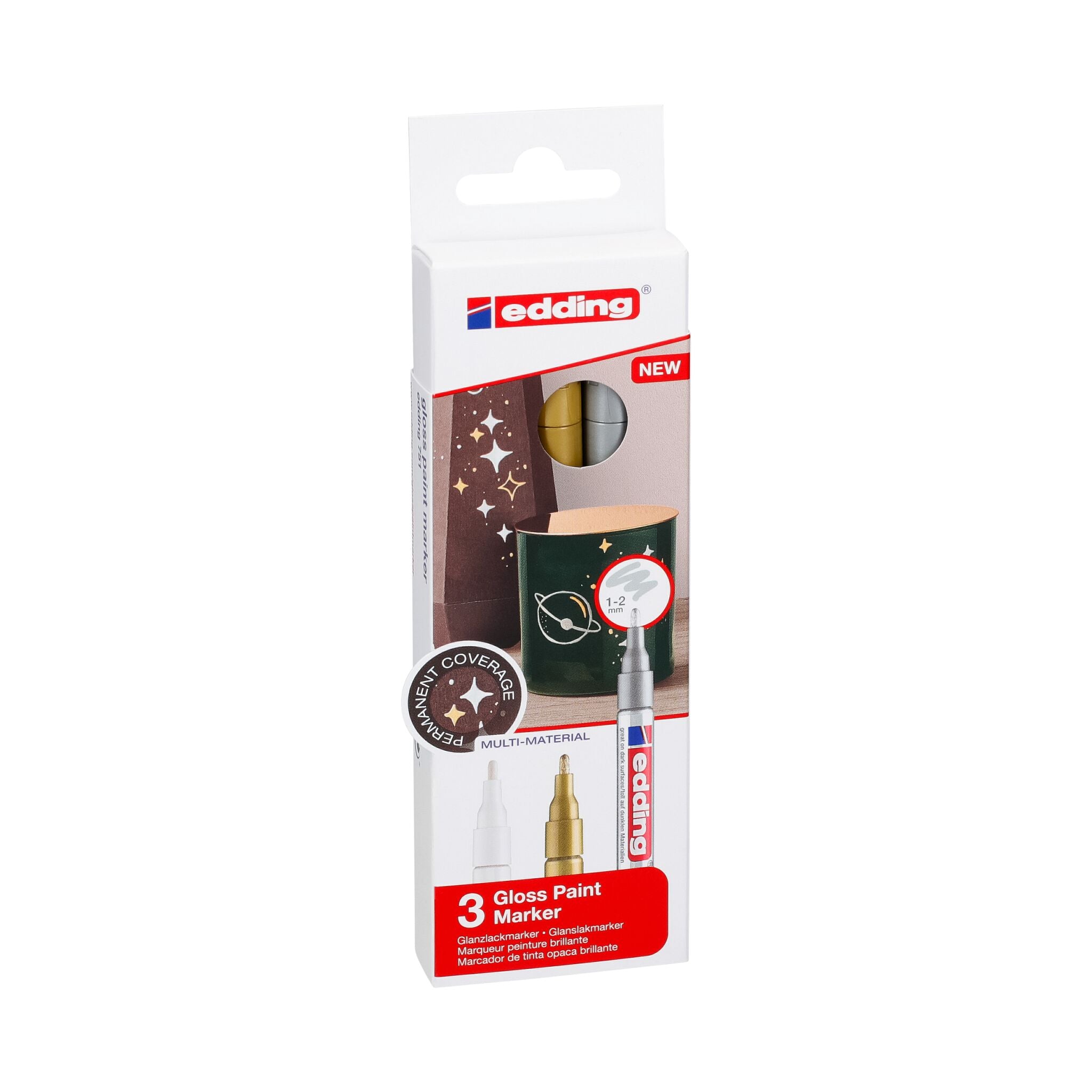Produktbild von edding 751 Glanzlackmarker 3er-Set