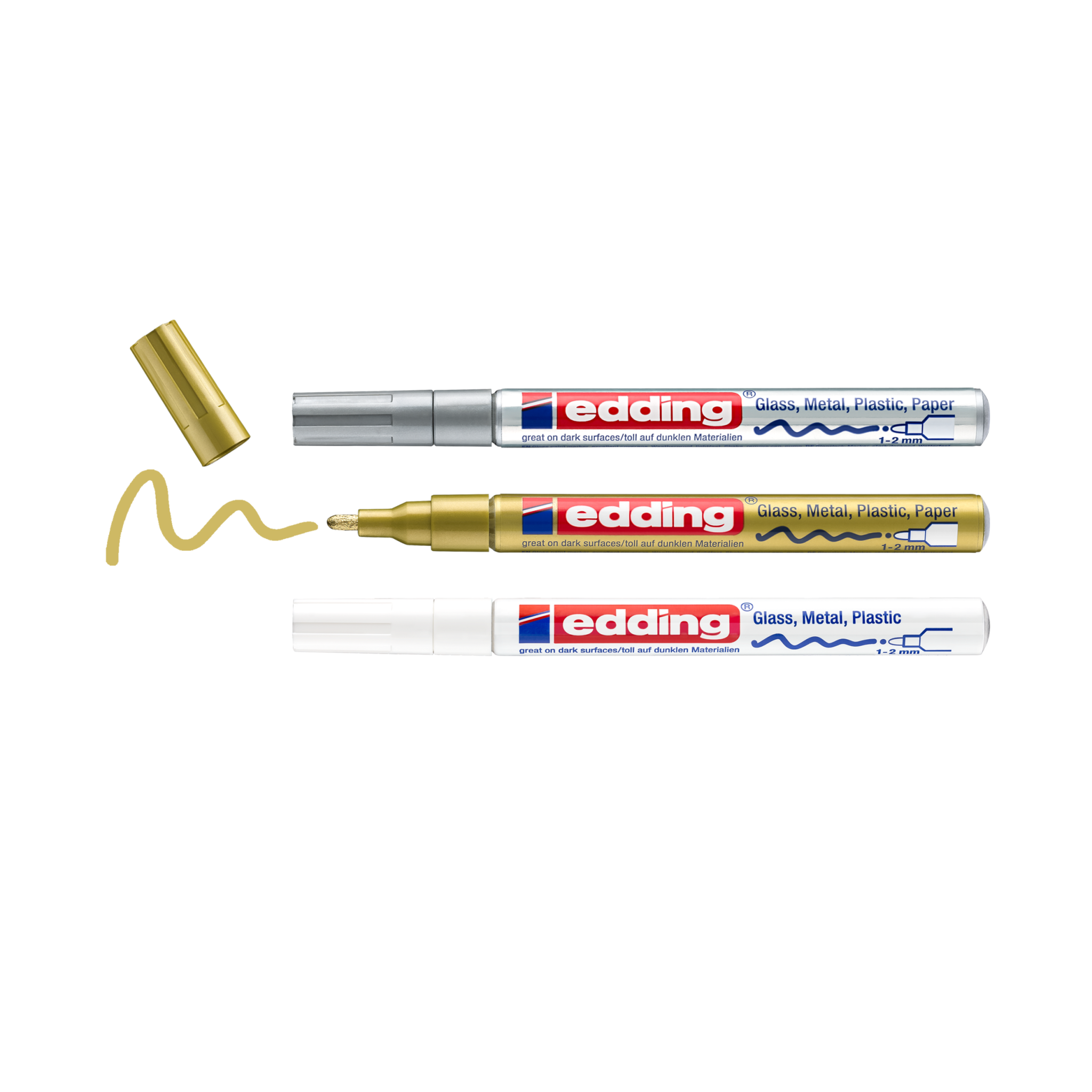 Produktbild von edding 751 Glanzlackmarker 3er-Set