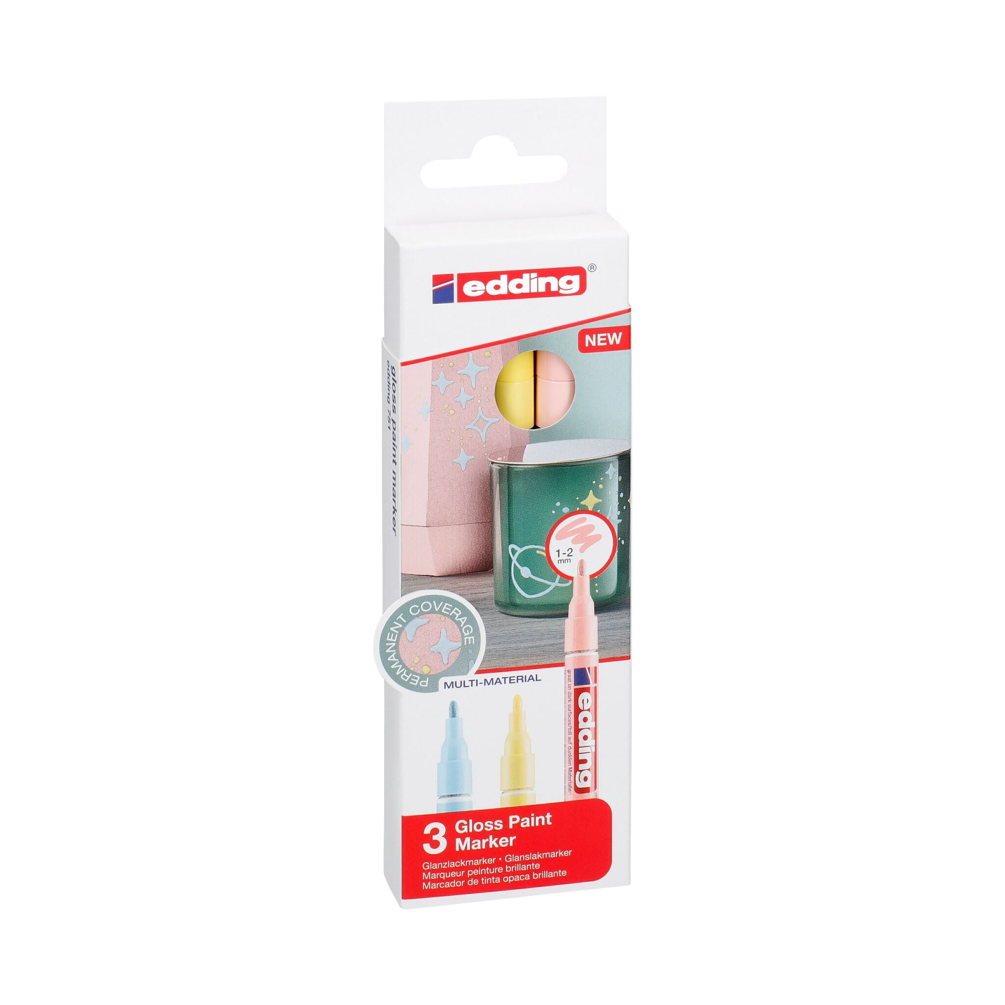 Produktbild von edding 751 Glanzlackmarker 3er-Set
