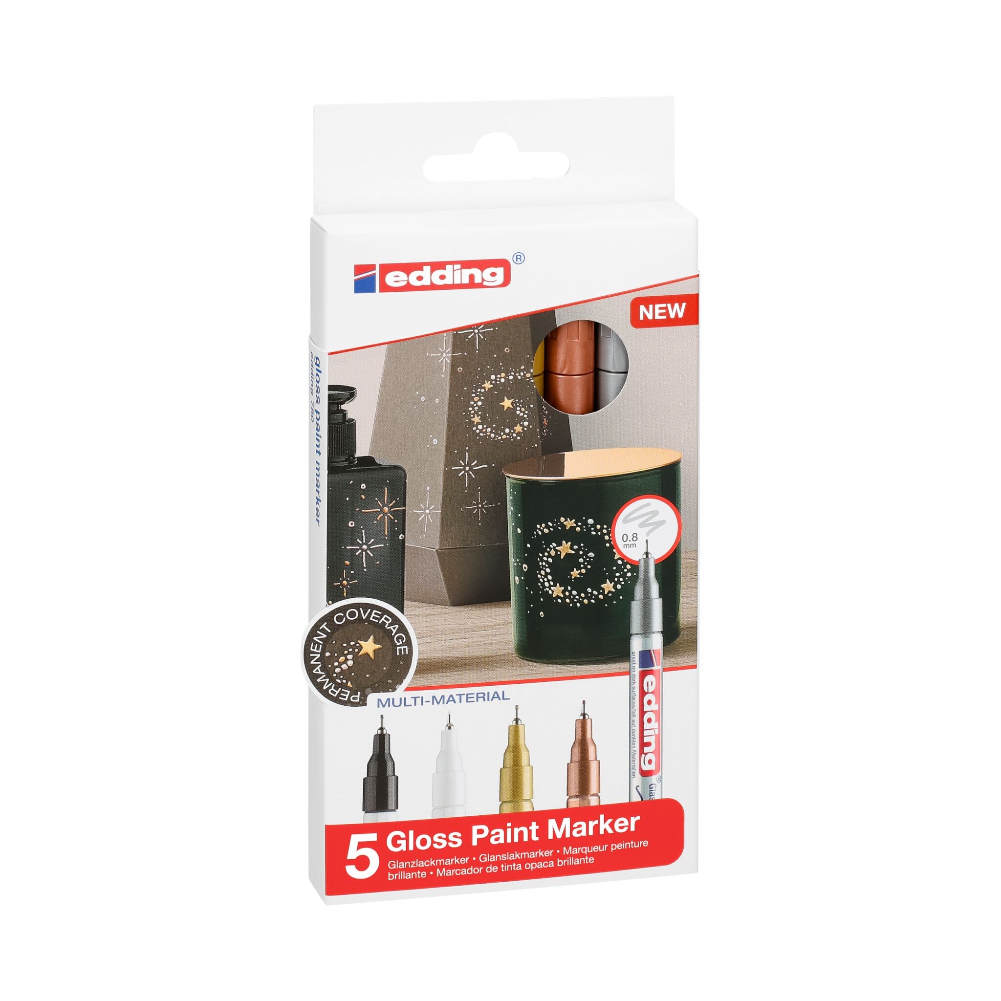 Produktbild von edding 780 Glanzlackmarker 5er-Set