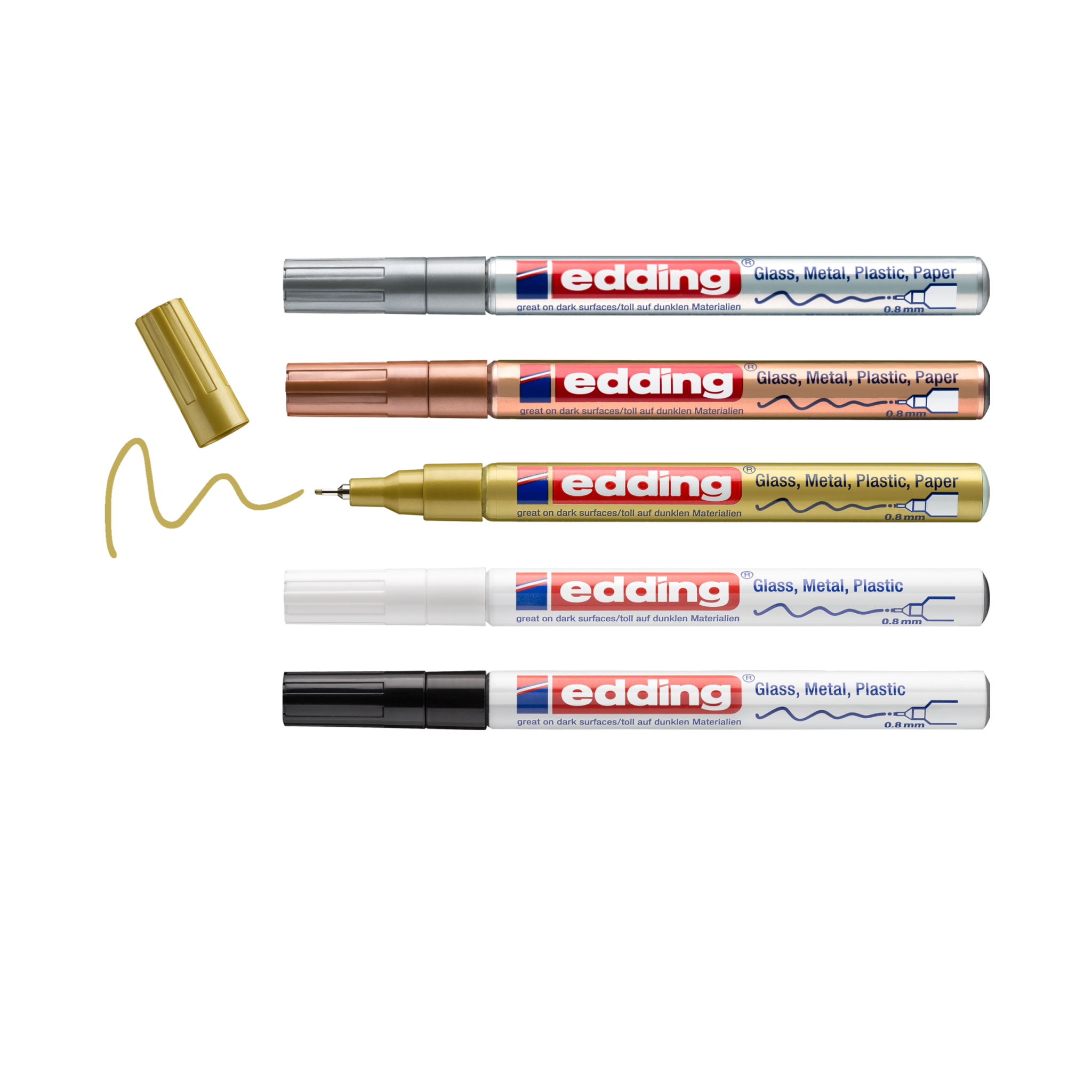 Produktbild von edding 780 Glanzlackmarker 5er-Set