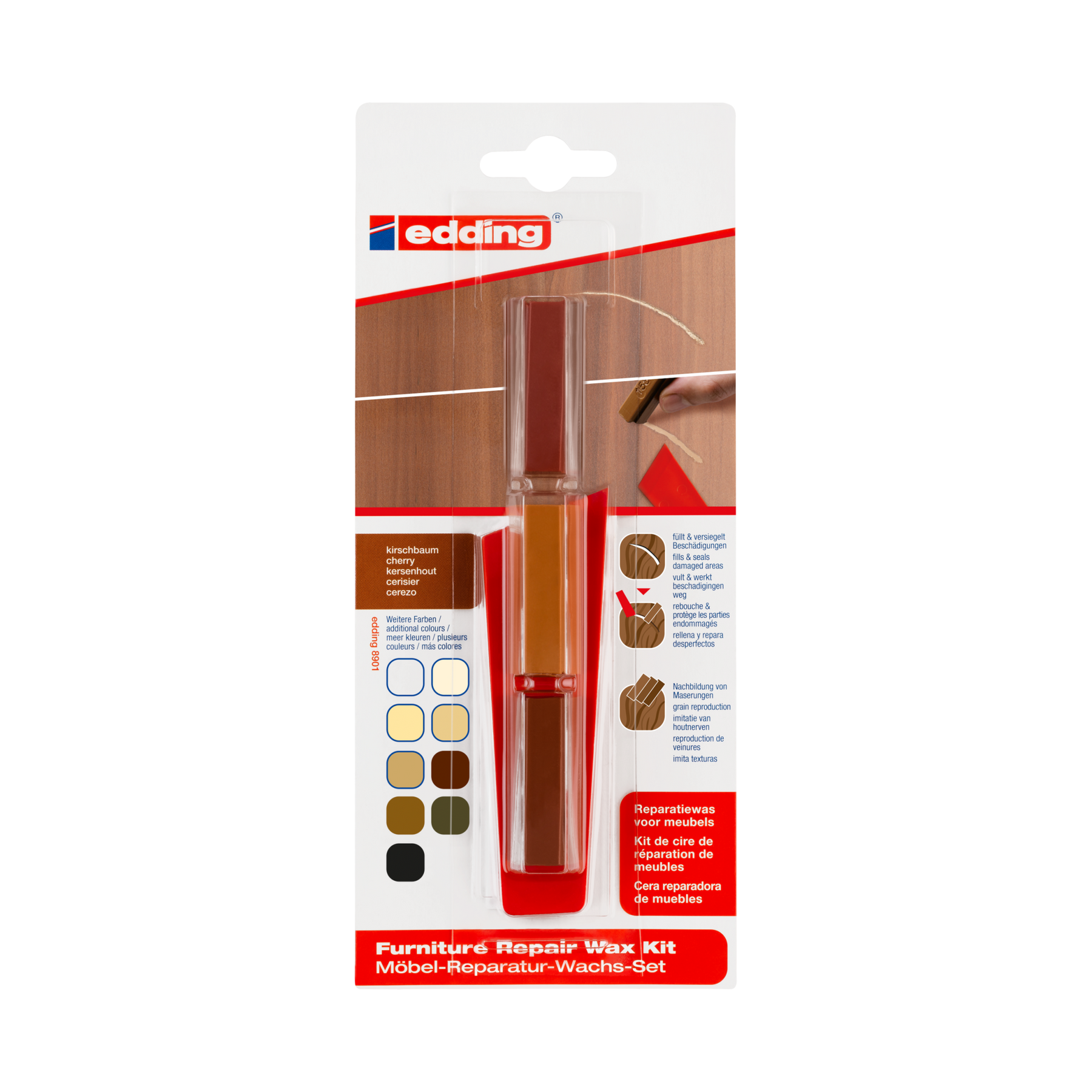 Produktbild von edding 8901 Möbel-Reparatur-Wachs-Set