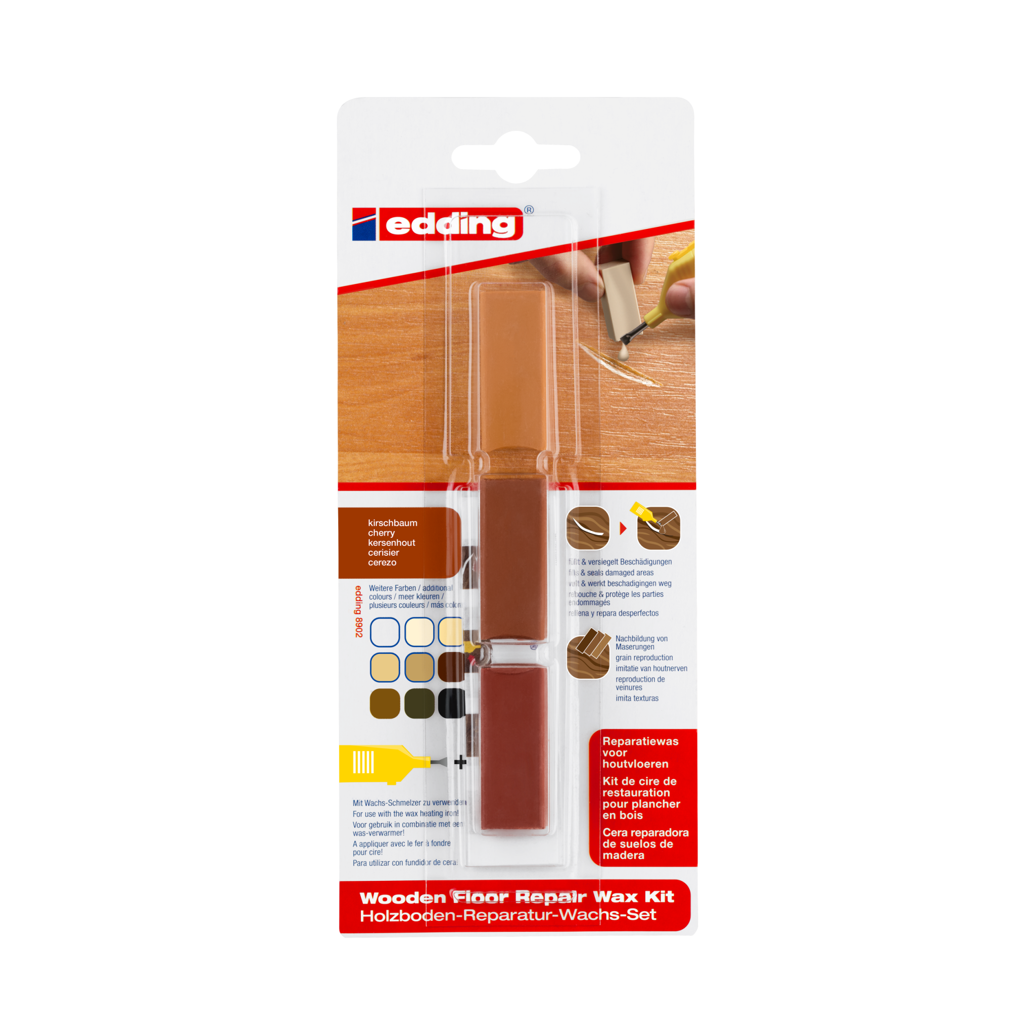 Produktbild von edding 8902 Holzboden-Reparatur-Wachs-Set
