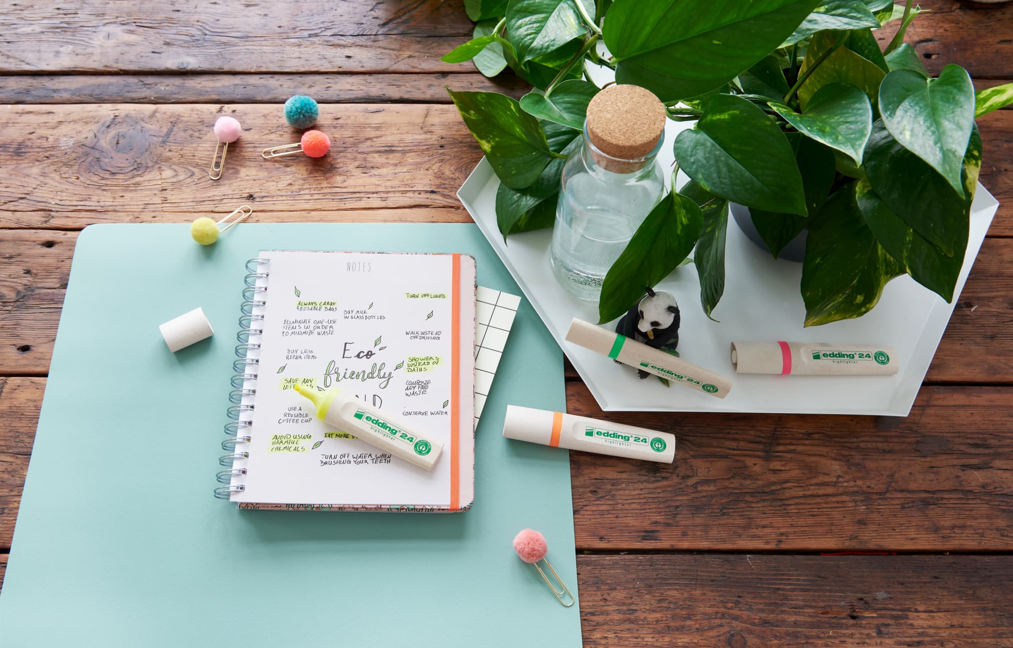 Anwendungsbild edding 24 Ecoline Textmarker nachhaltig