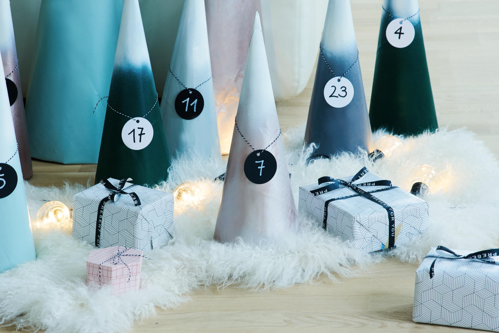 Anwendungsbild von edding 5200 Permanentspray Adventskalender selbermachen